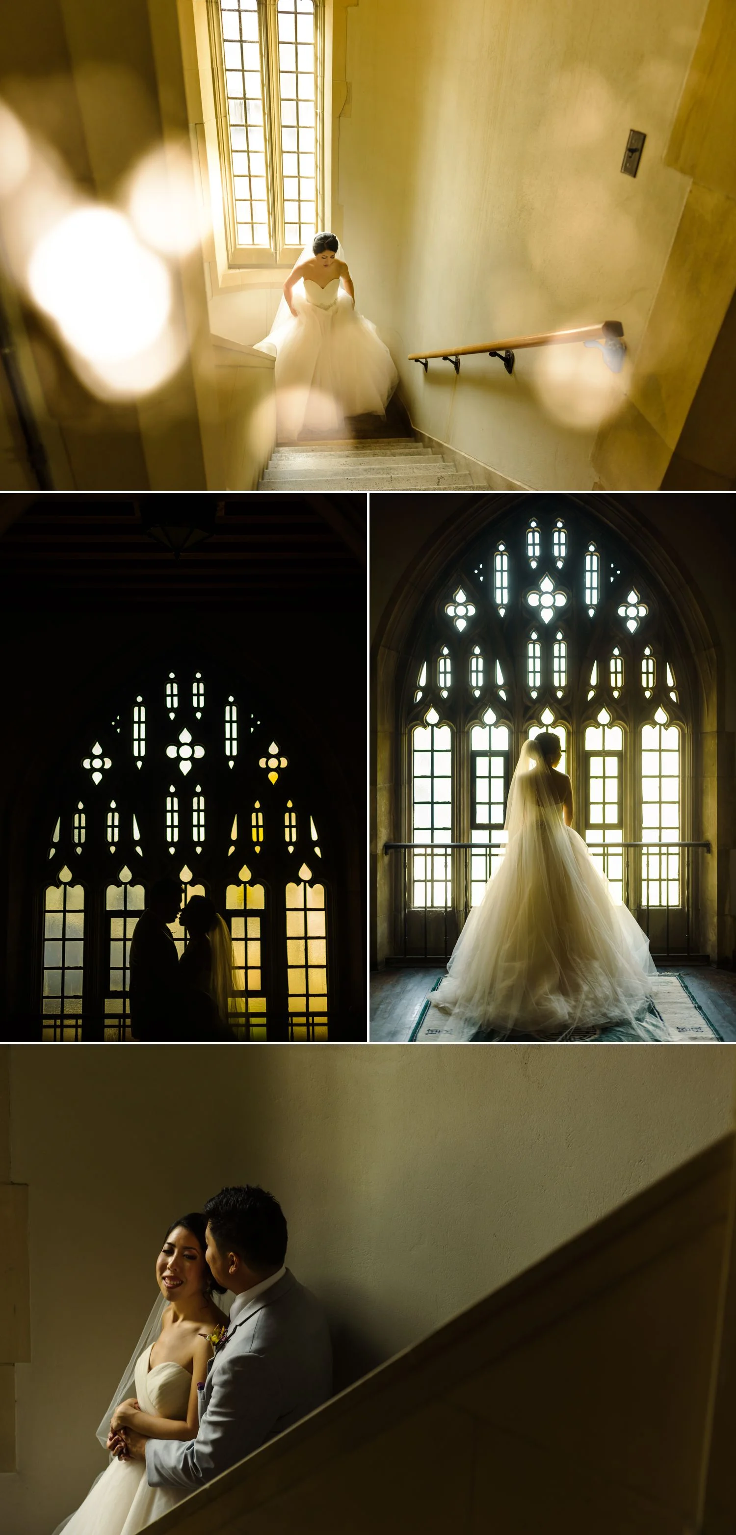 Portraits of the bride and groom after their wedding ceremony at The Knox Presbyterian Church in downtown Ottawa