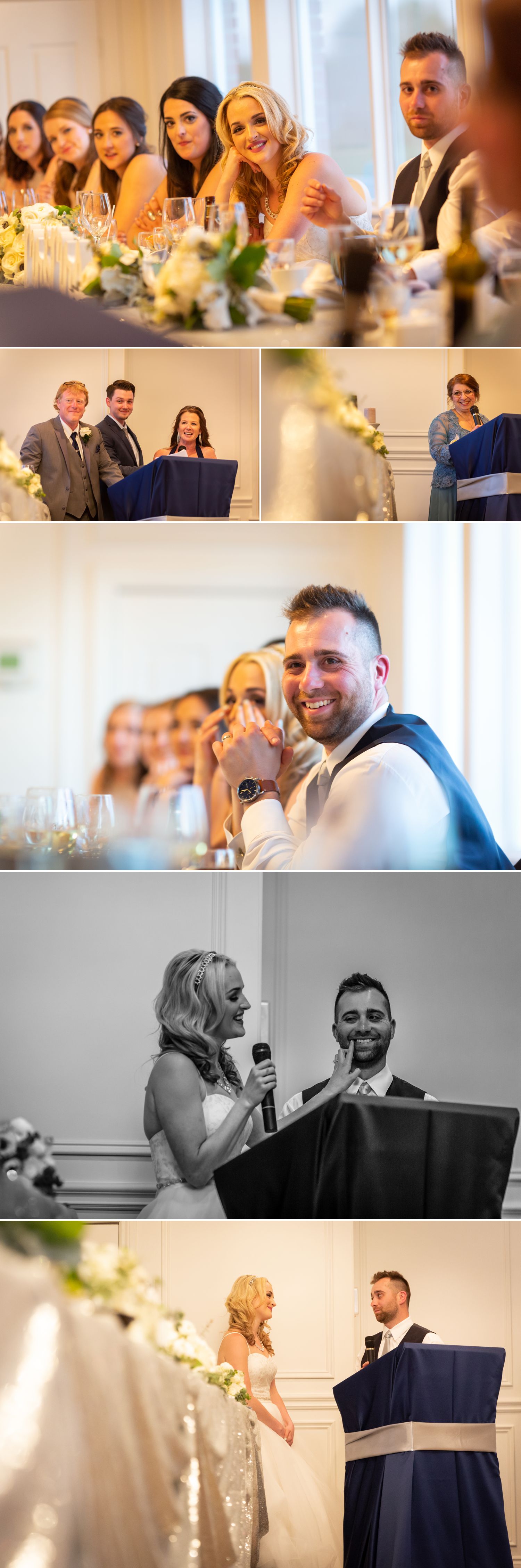 A wedding reception taking place inside Orchard View Wedding and Conference Centre