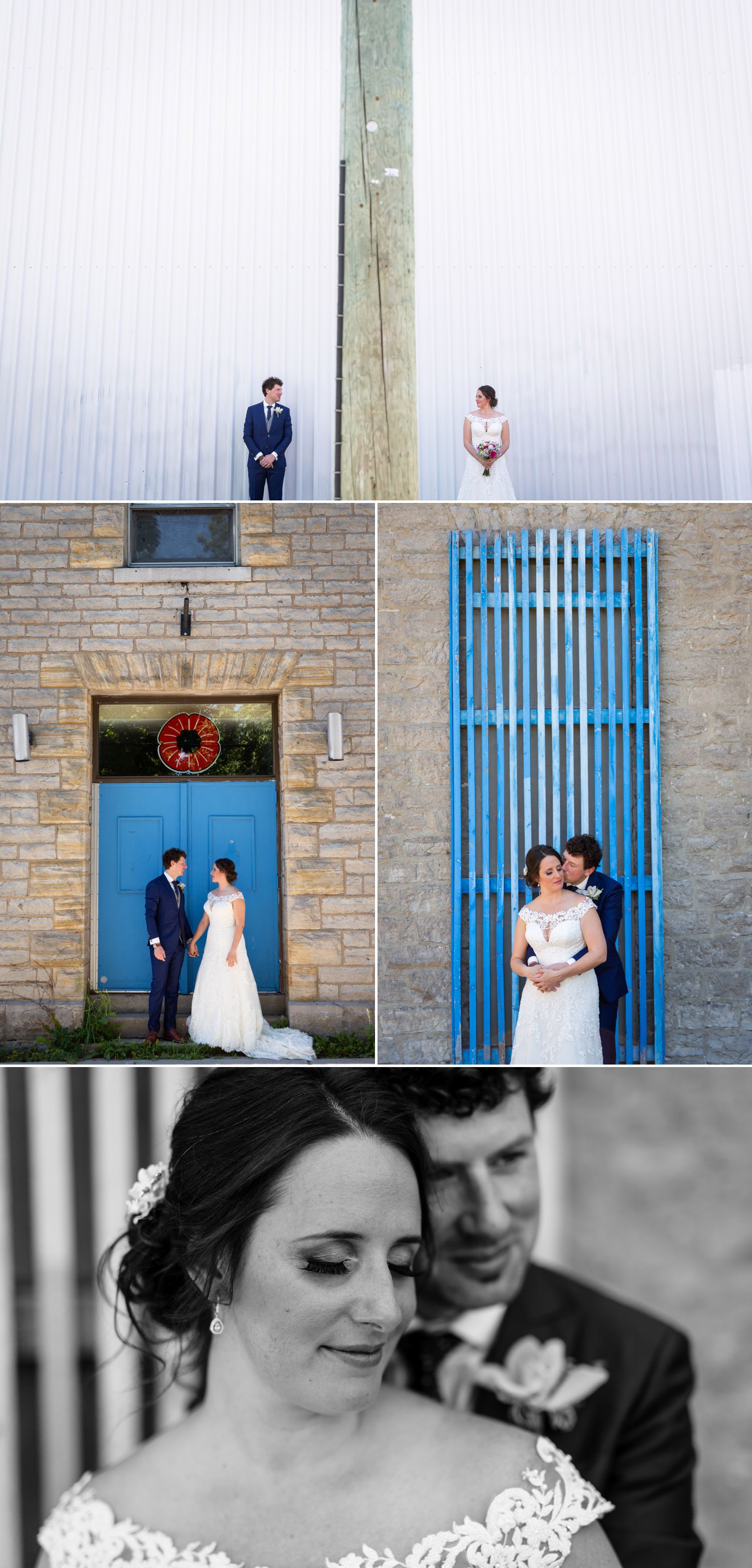 Portraits of the bride and groom taken before their wedding at The British Hotel in Gatineau, Quebec