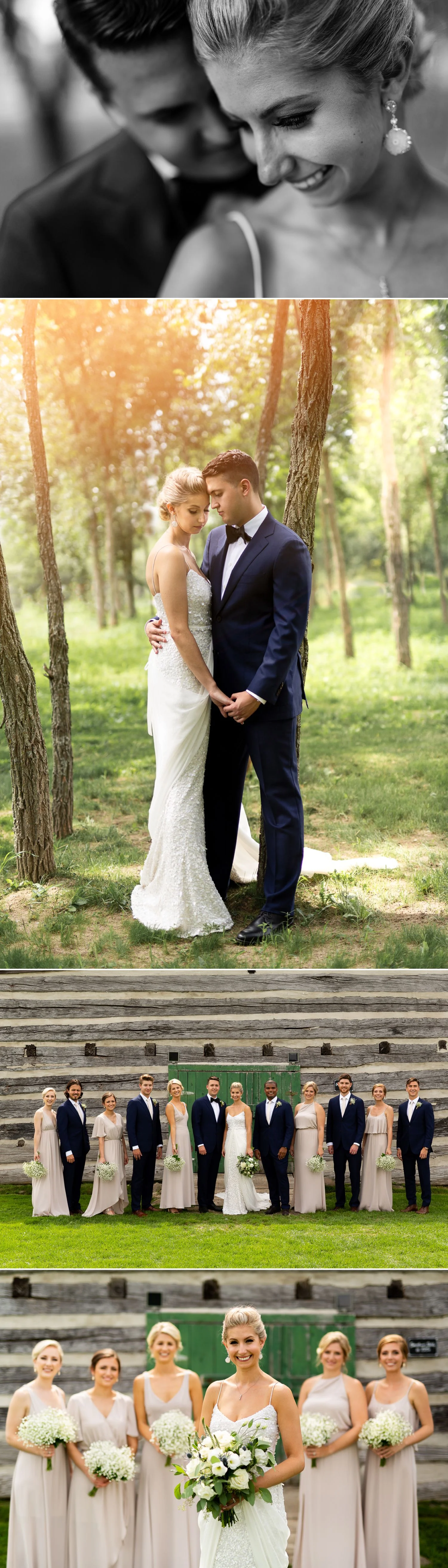 Portraits of the bride and groom before their ceremony at Stonefields Estate