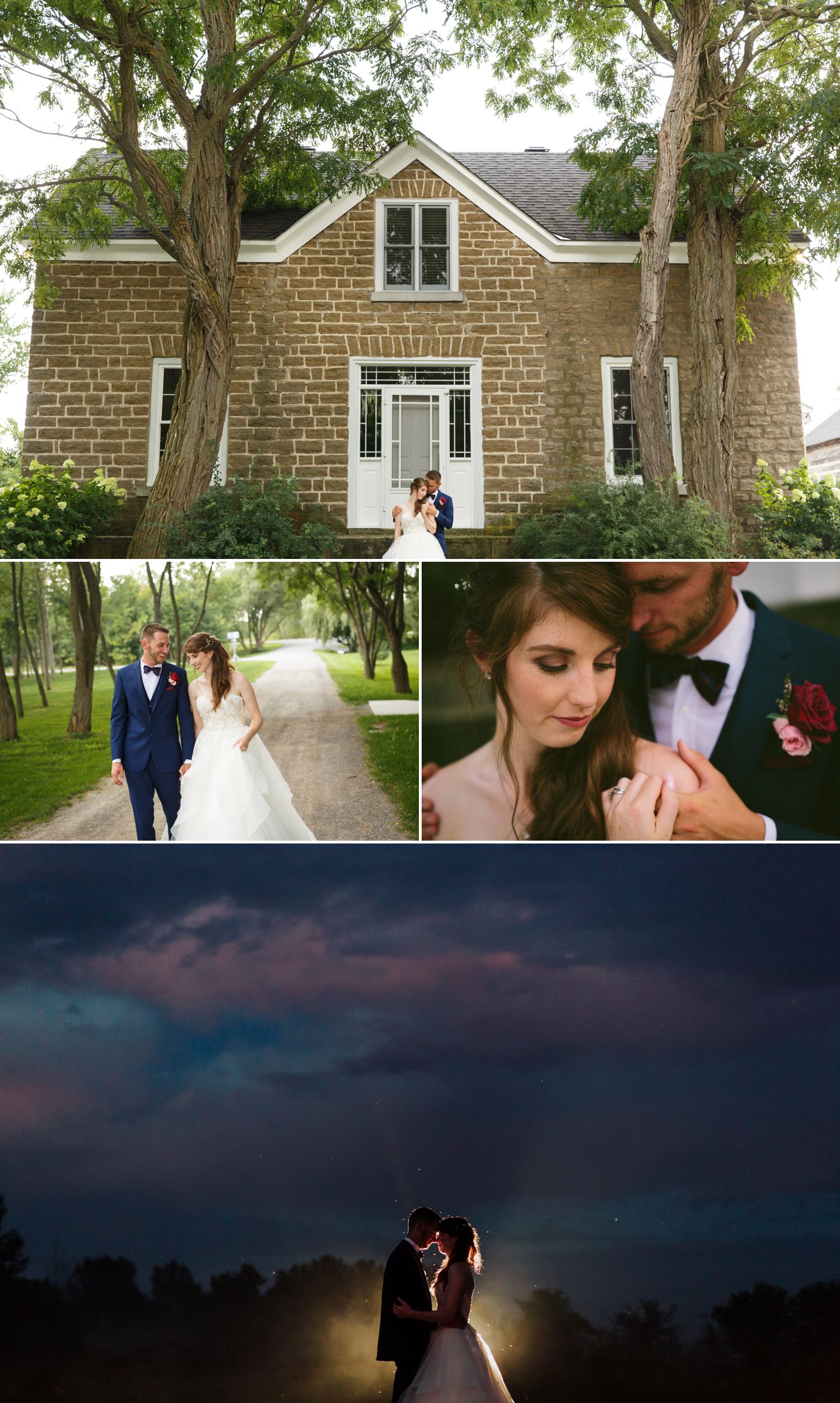 Portraits of the bride and groom taken at Stonefields Estate