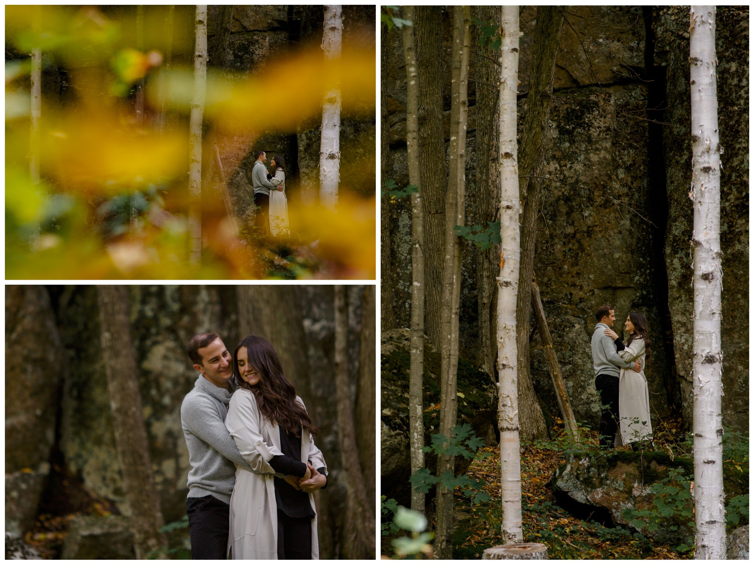 Photographs form an autumn engagement shoot in ottawa