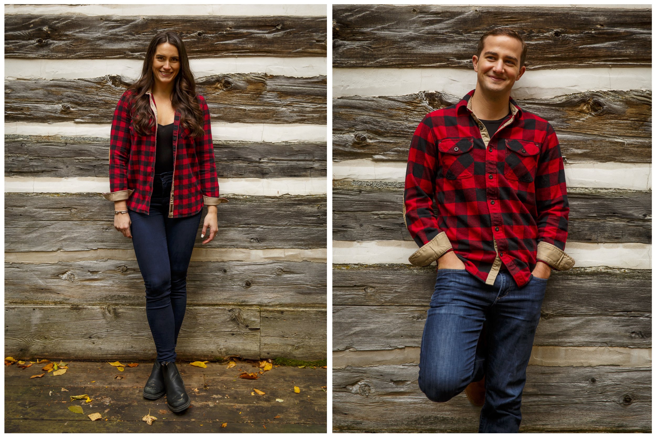 portraits of a young engaged couple