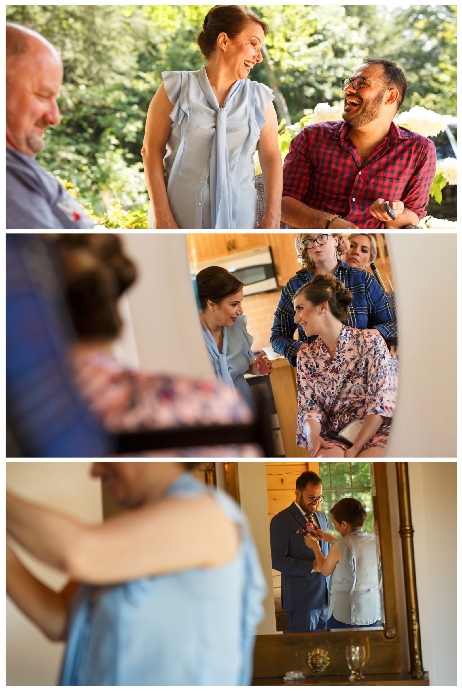 bride and groom getting ready at the guest house a le belvedere