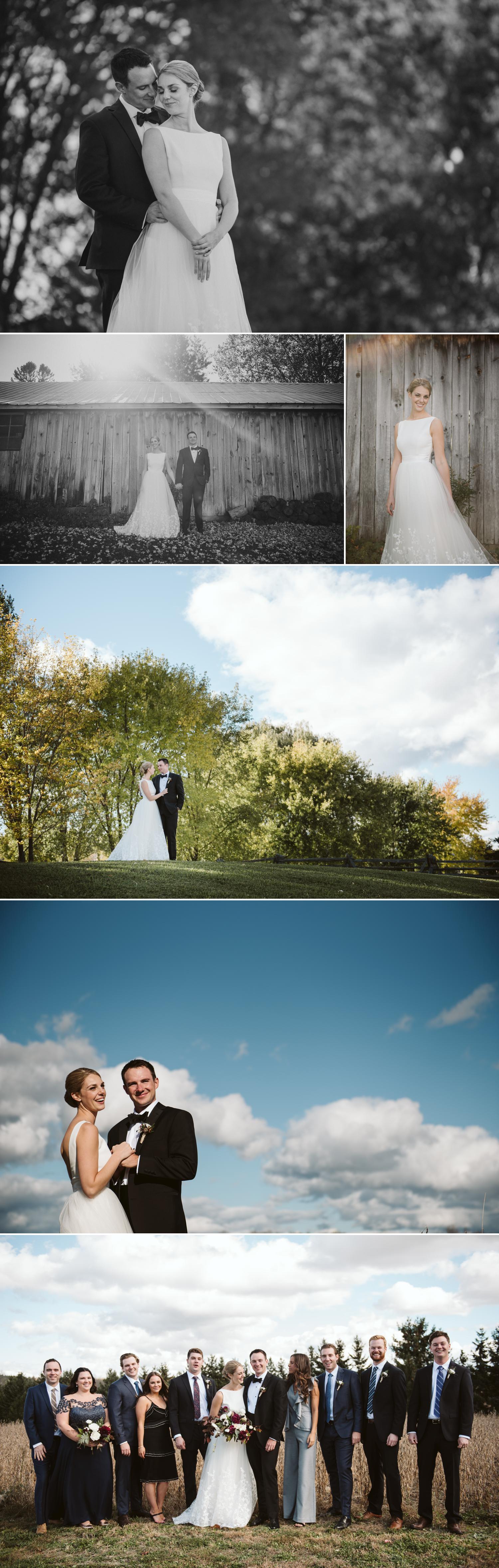 photos of a bride and groom at evermore events in almonte ontario