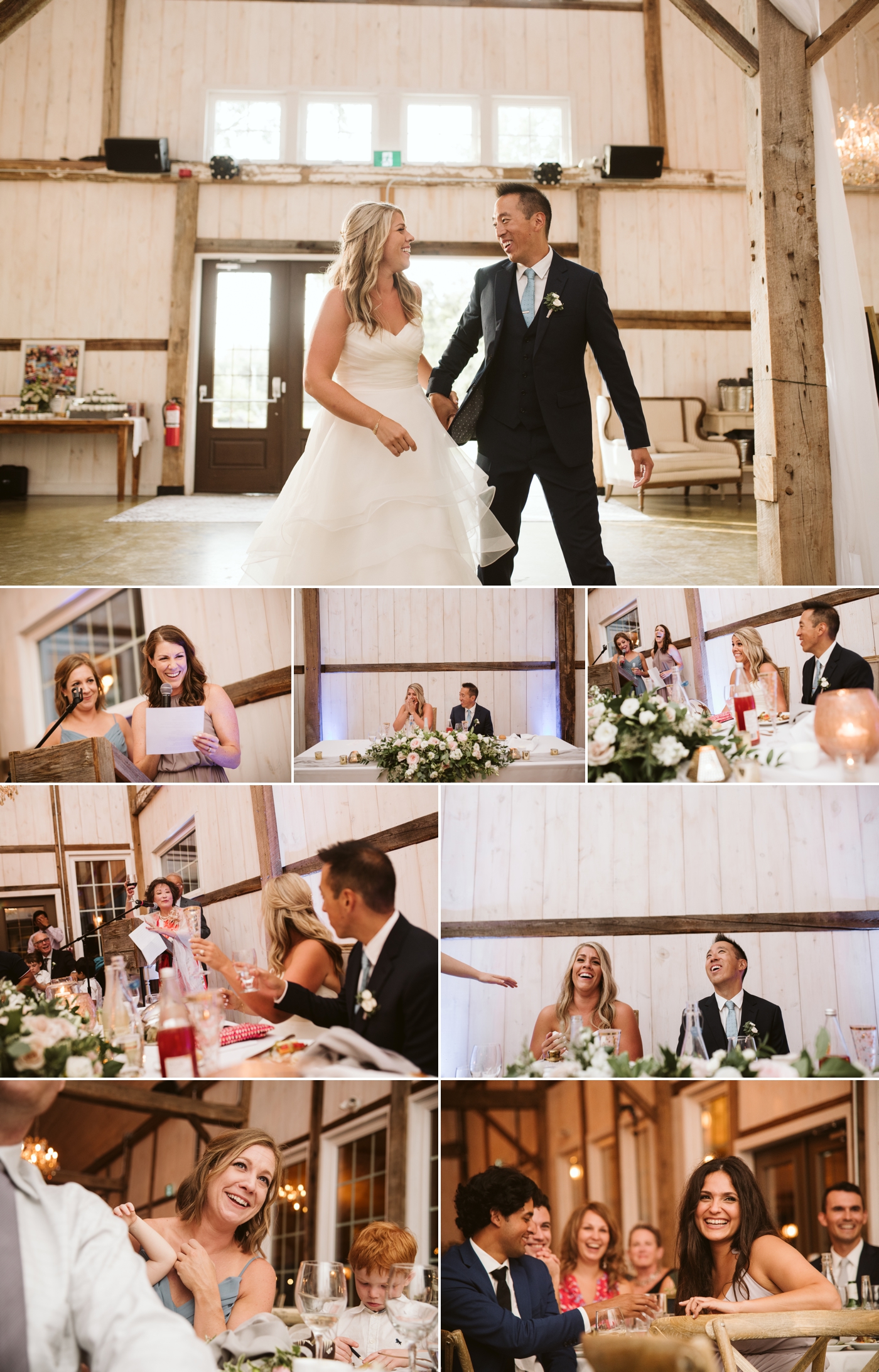candid moments during a wedding reception at stonefields in carelton place ontario