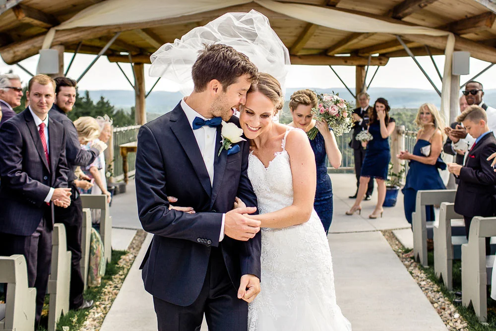 photo of a bride and groom at the wedding at le belvedere