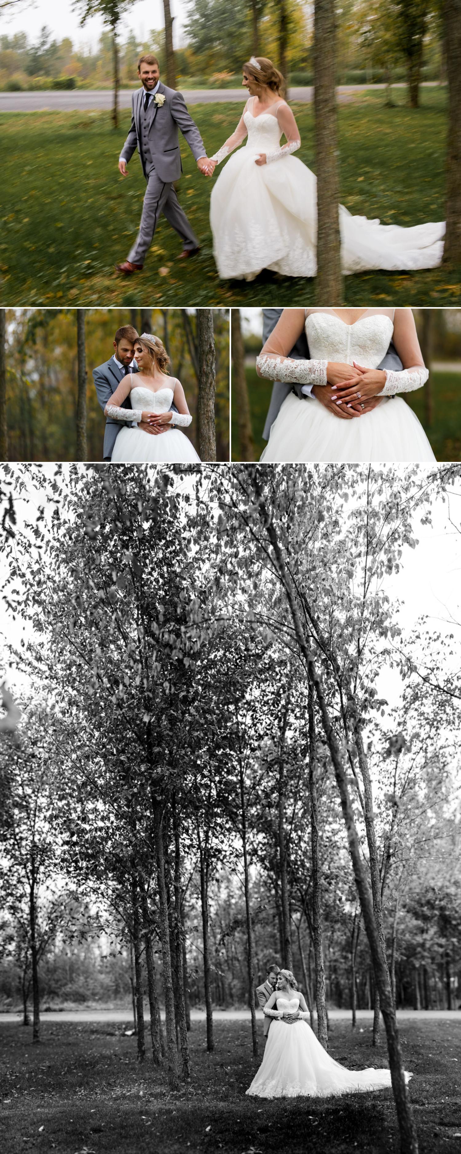 photographs of a bride and groom at stonefields estate