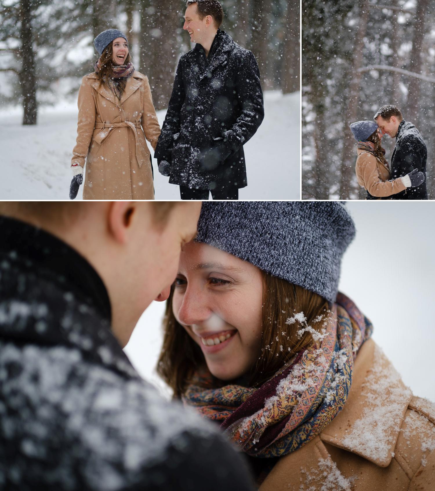 photographs of a happy couple at the ottawa engagement shoot