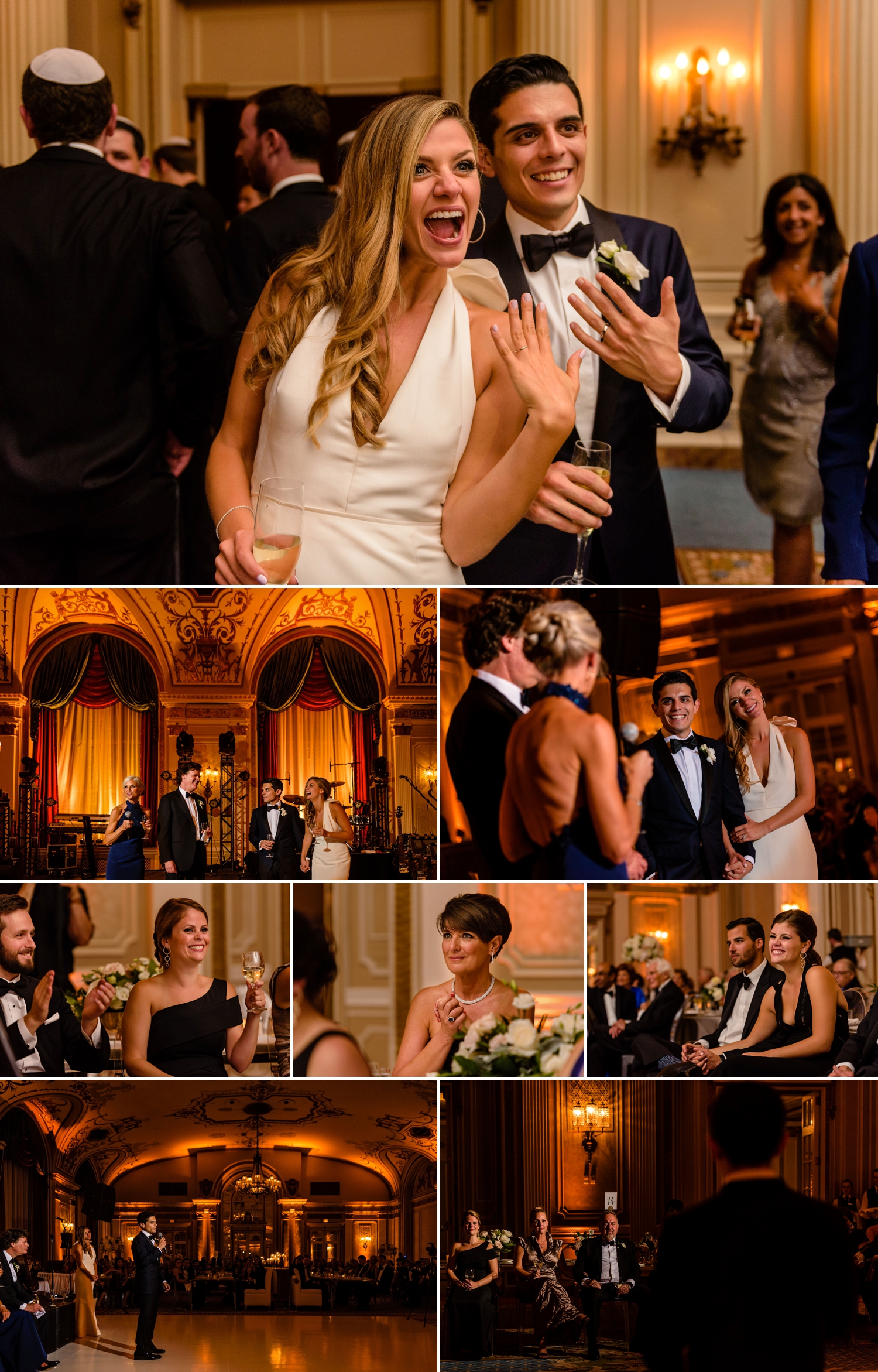 photos of candid moments during a jewish wedding reception at the chateau laurier wedding in ottawa ontario