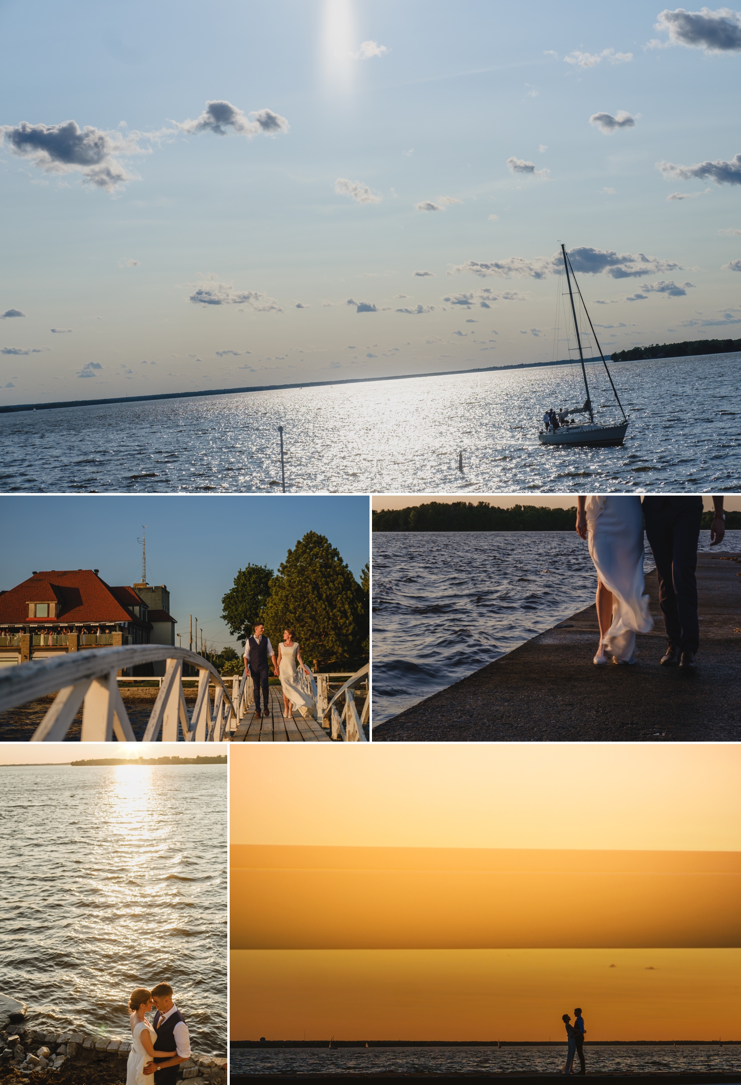 bride and groom photos on the ottawa river during a wedding at the britannia yacht club in ottawa ontario