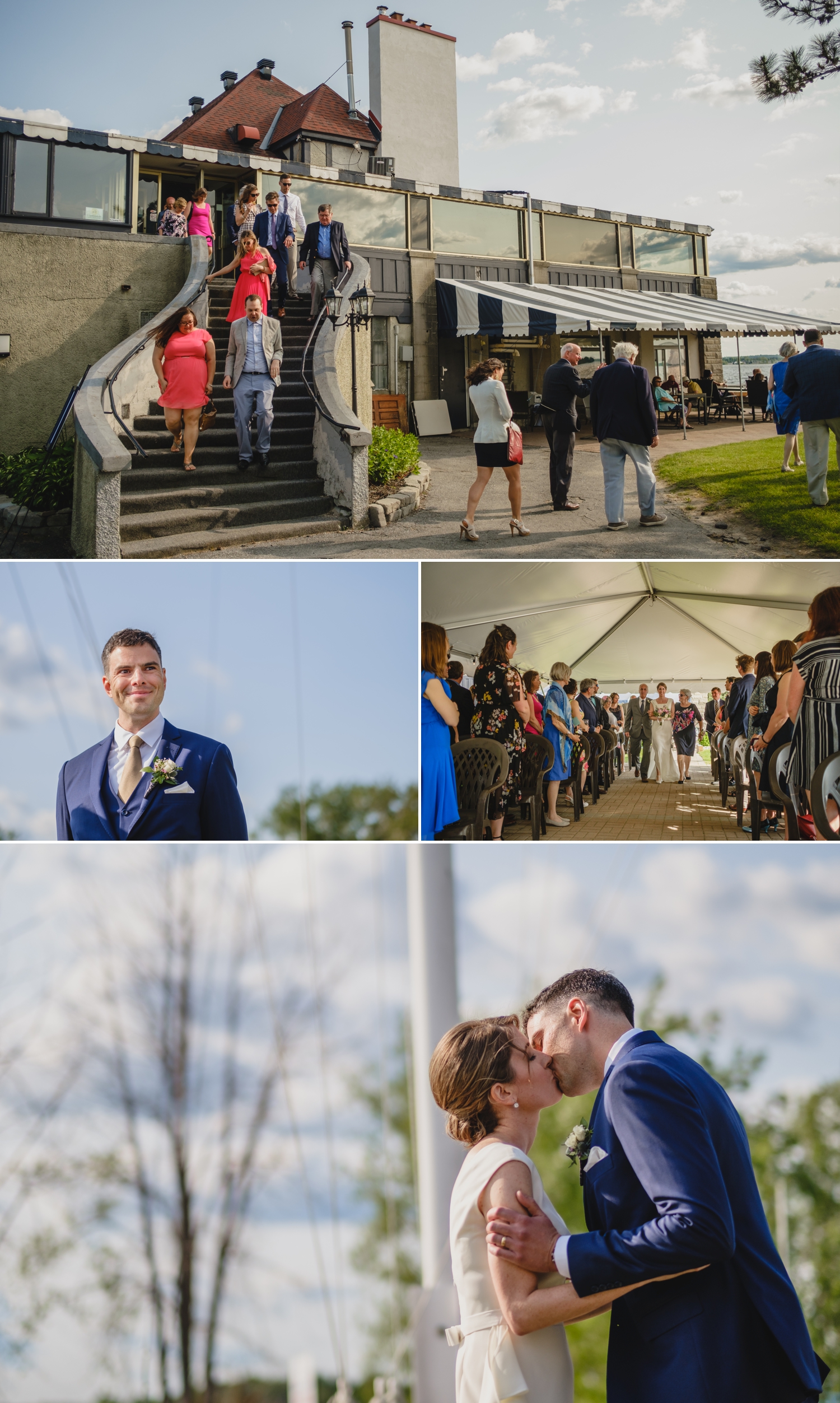 candid moments during a wedding ceremony at the britannia yacht club in ottawa ontario