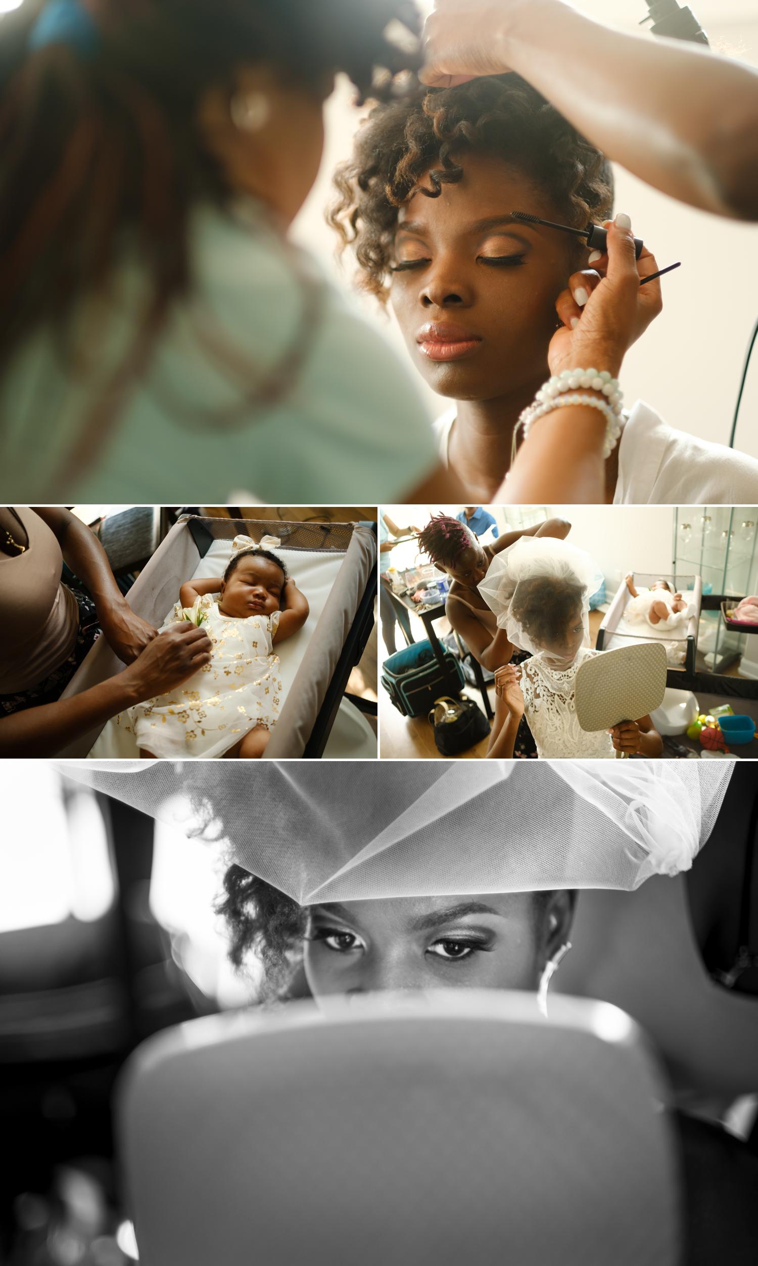 photos of an african bride getting ready for her wedding
