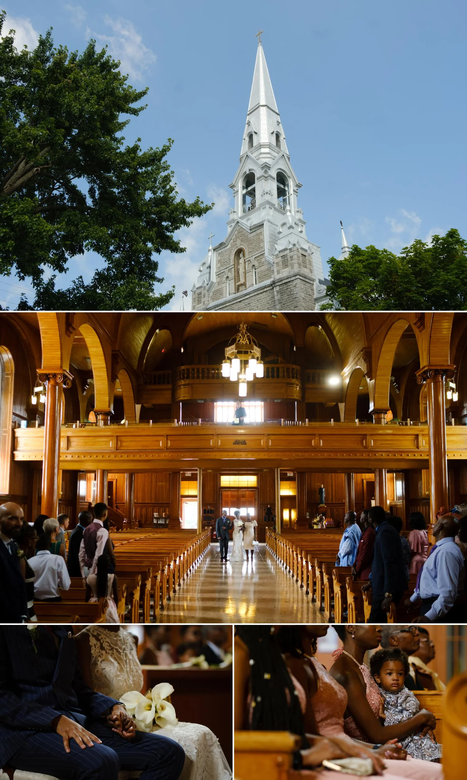 photos of a wedding in an ottawa church