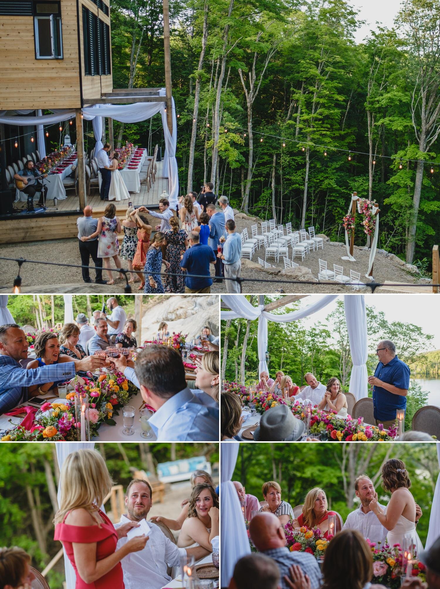 outdoor wedding reception photos