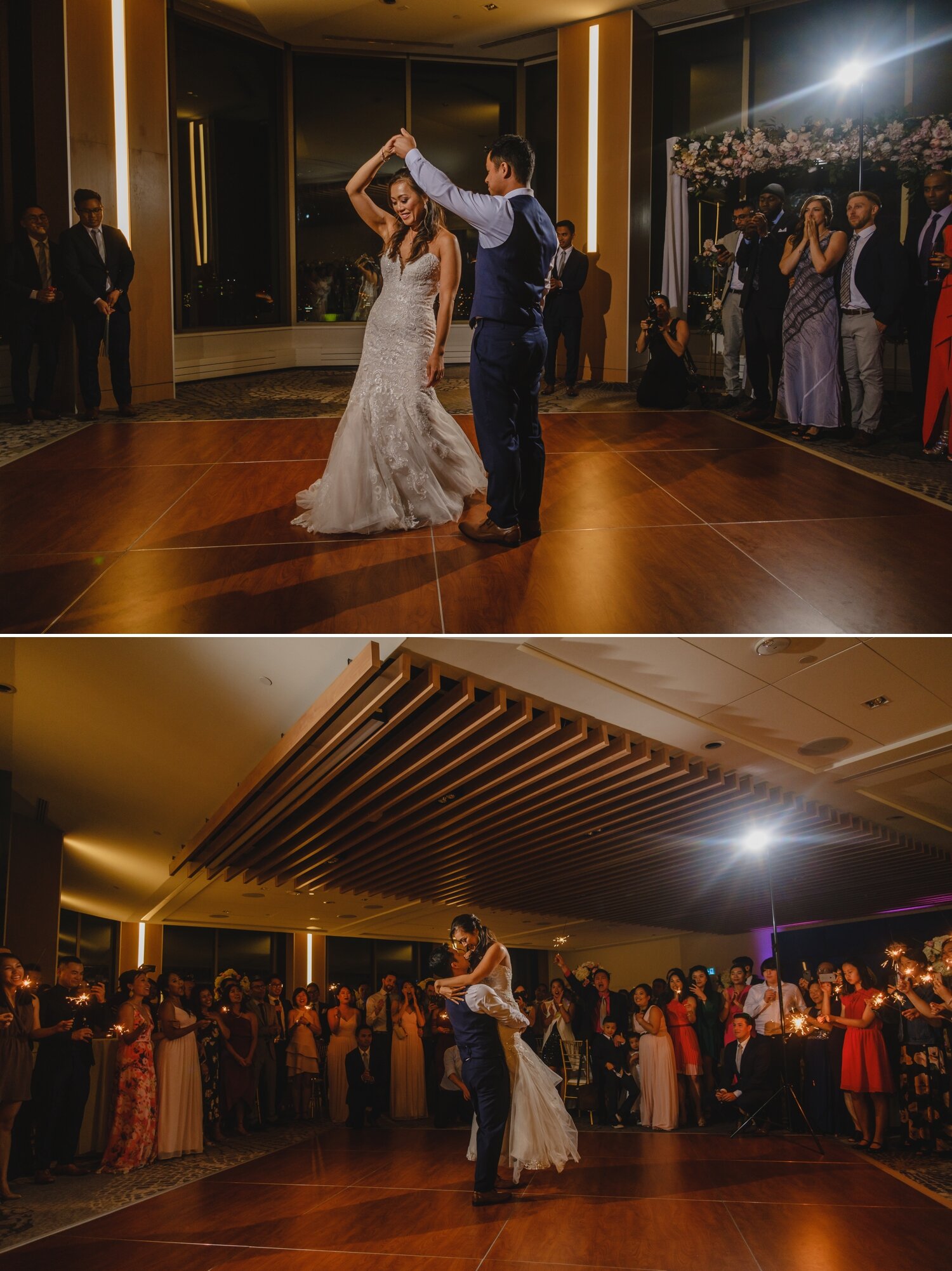 bride and groom have their first dance during a venue twenty two wedding reception at the westin ottawa ontario