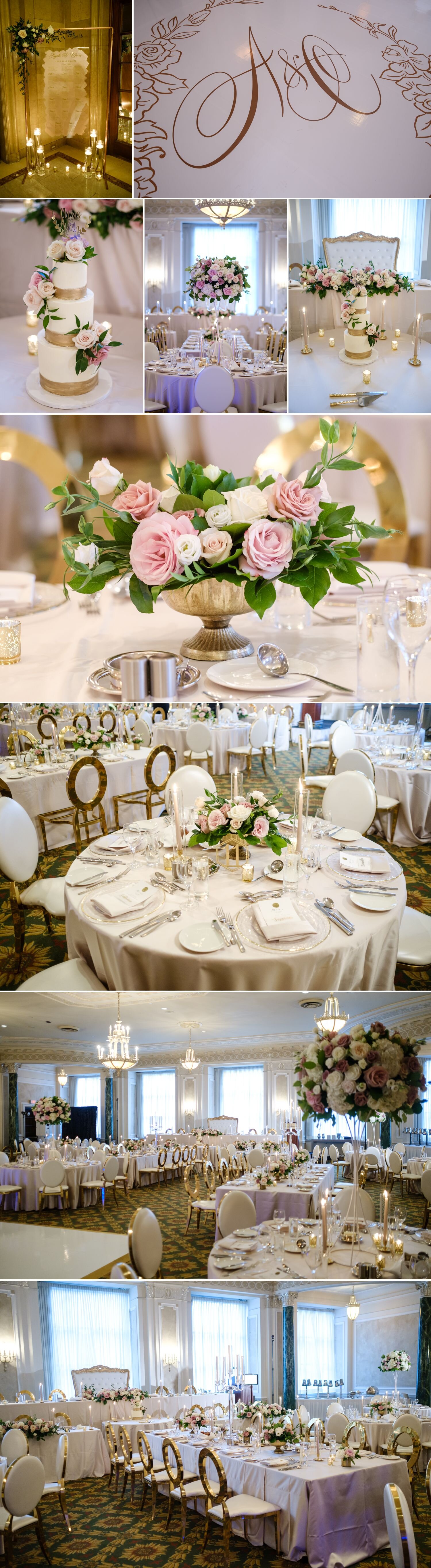 wedding details in the drawing room of the fairmont chateau laurier in ottawa