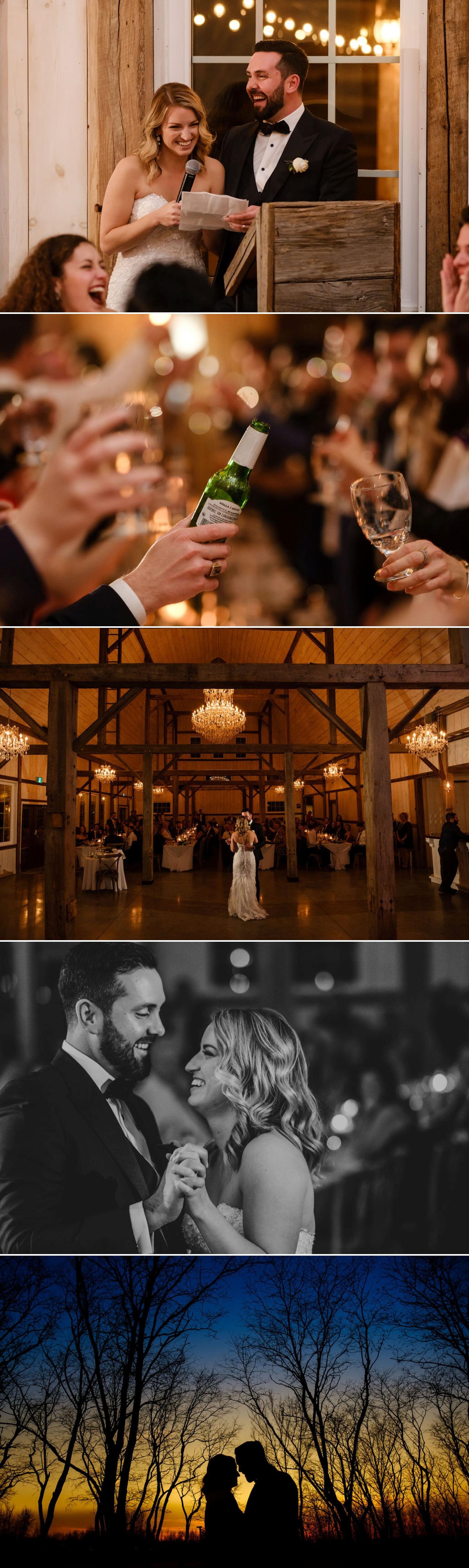 a wedding reception at stonefields estate