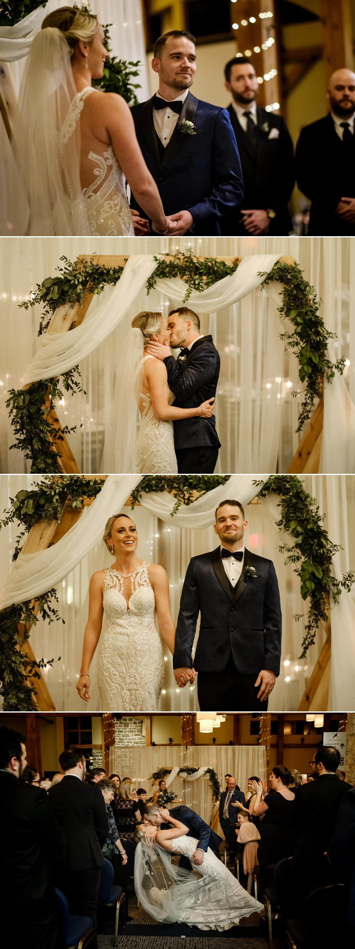 wedding ceremony photographs at the marshes in ottawa