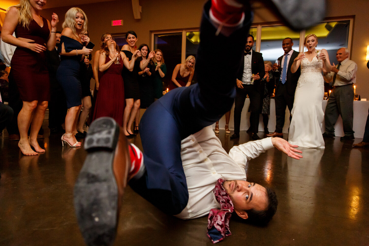 wild dancing at a le belvedere wedding reception