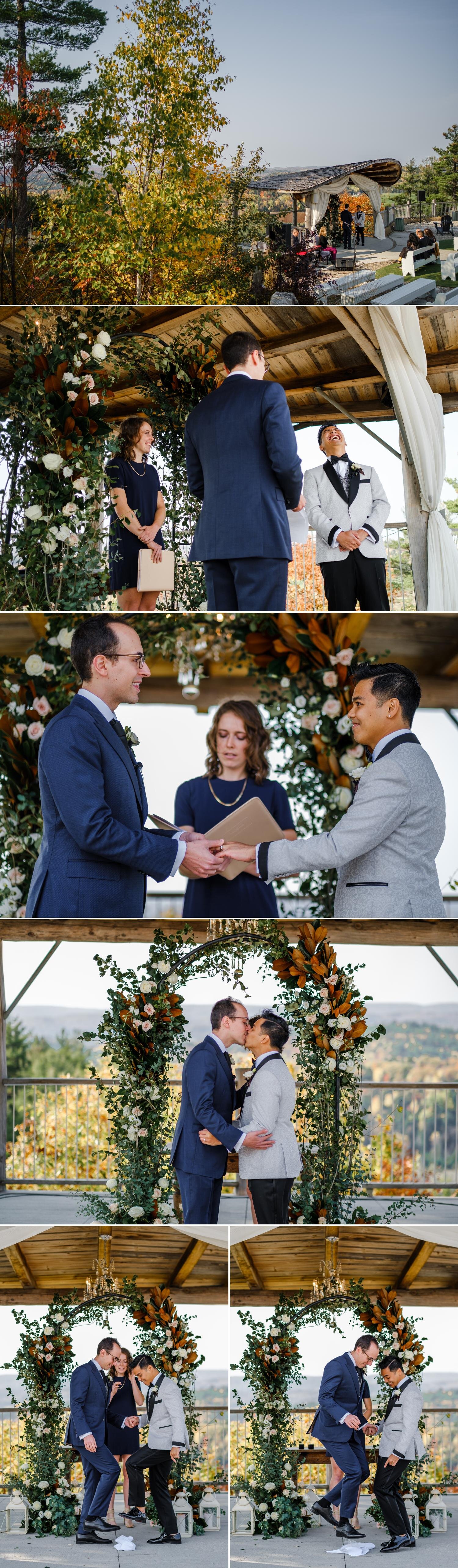 photography from a same sex wedding ceremony at le belvedere