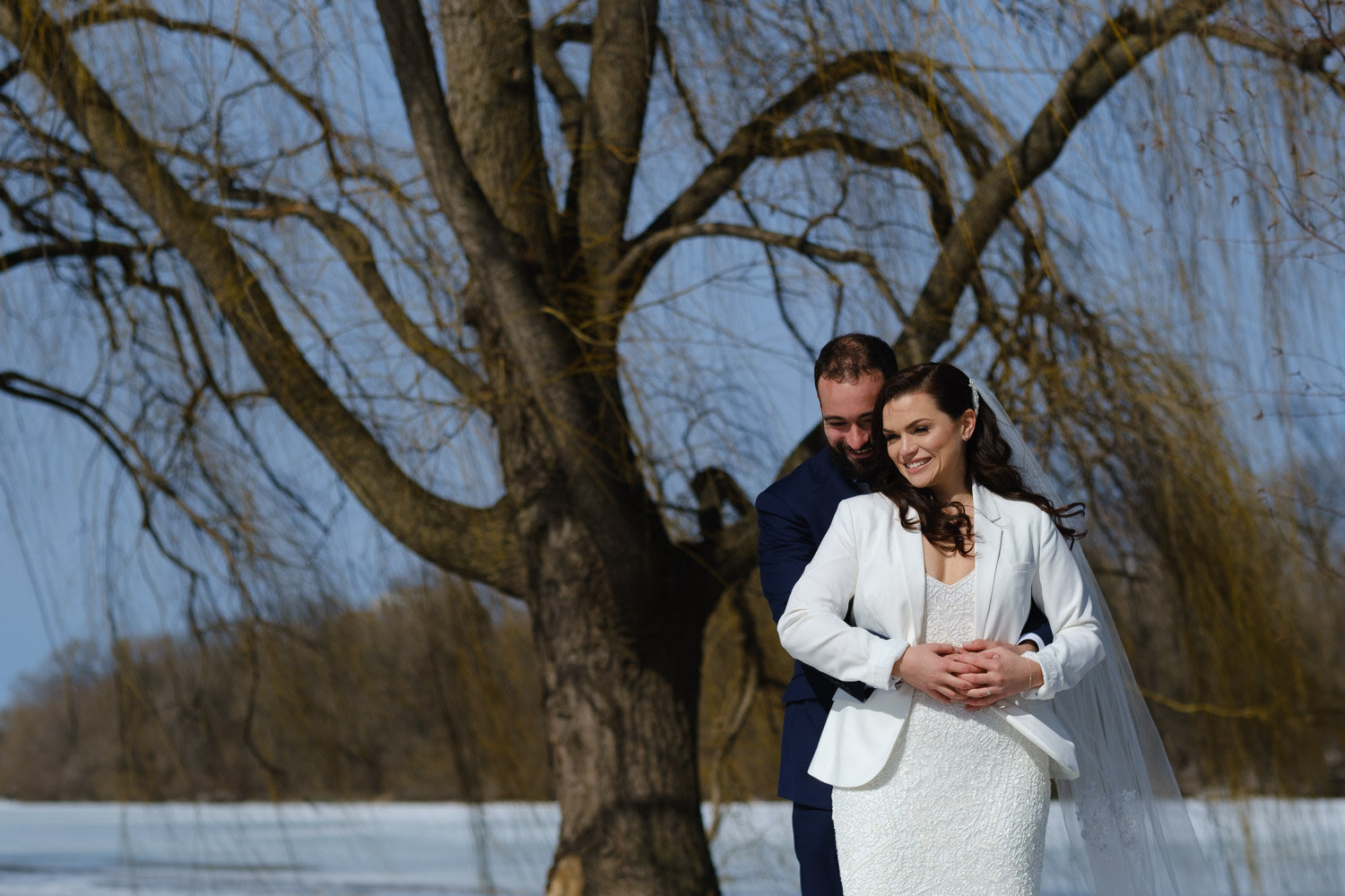 winter wedding couples photograph in ottawa