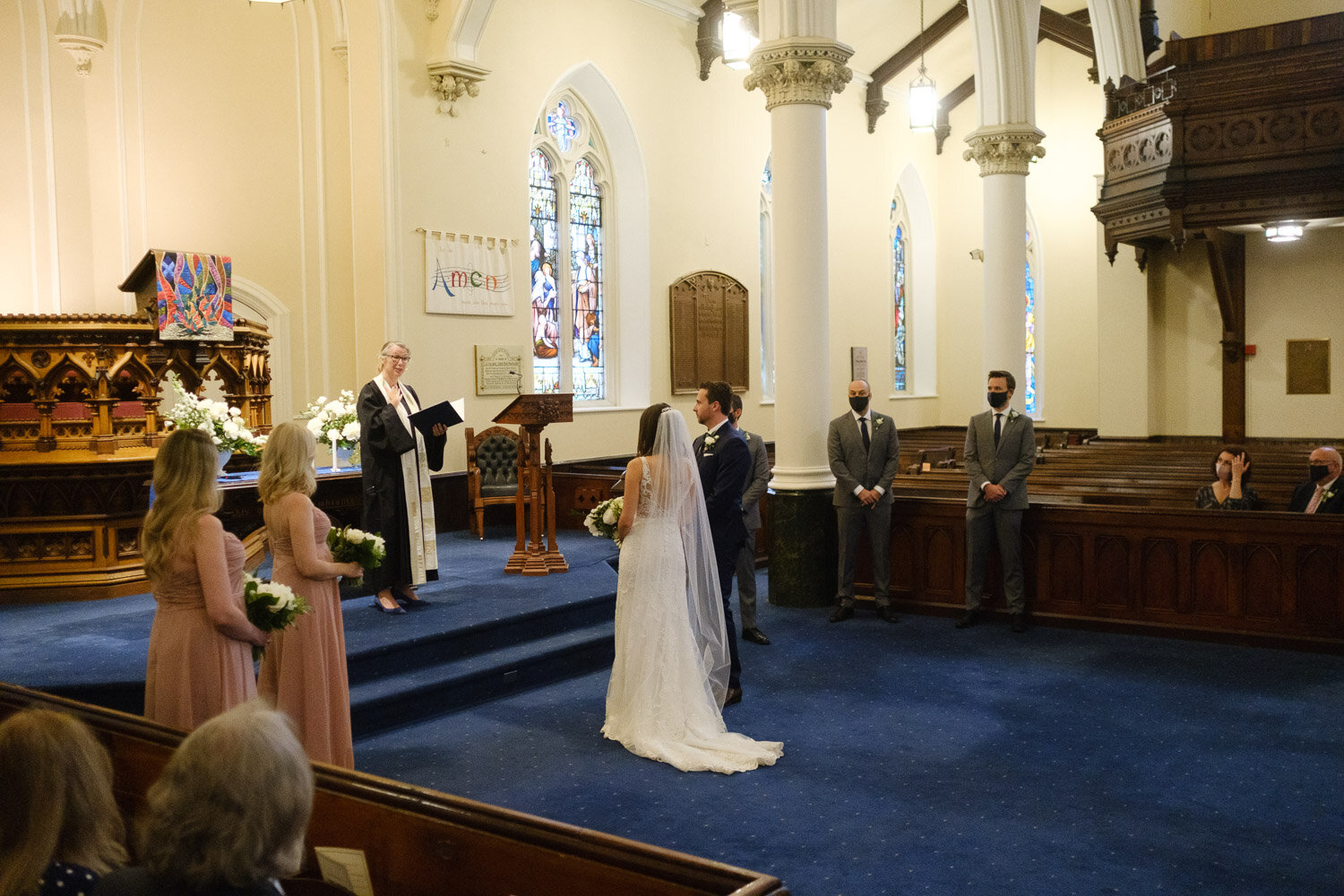 photograph of a wedding ceremony at St. Andrews church in ottawa