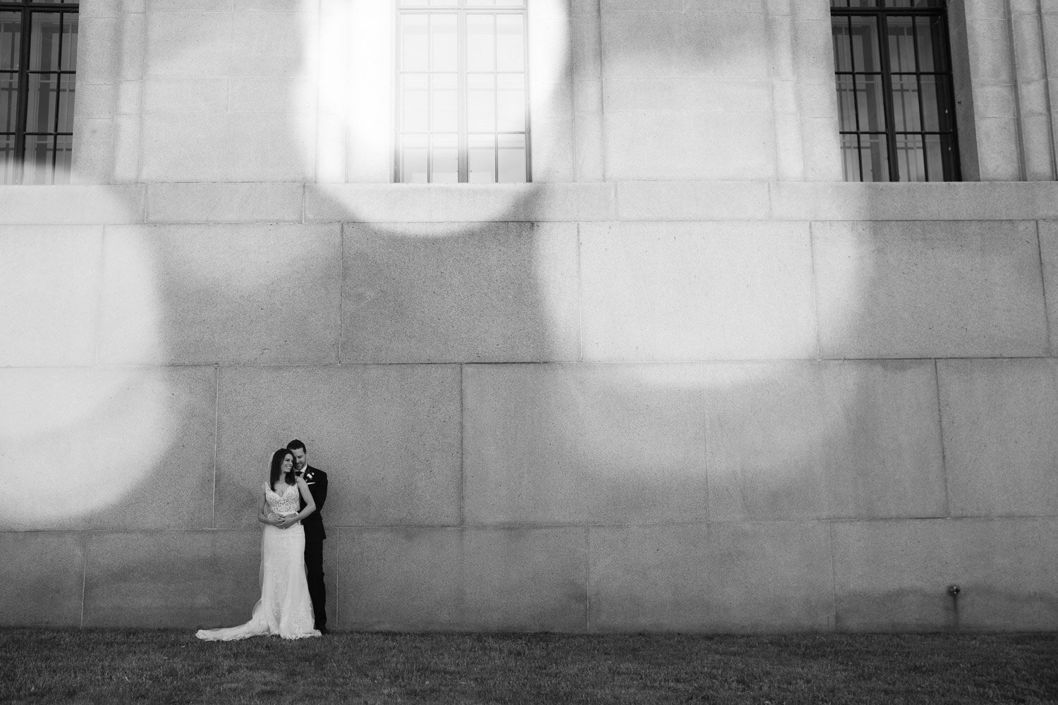 photograph of a bride and groom on their wedding day in Ottawa