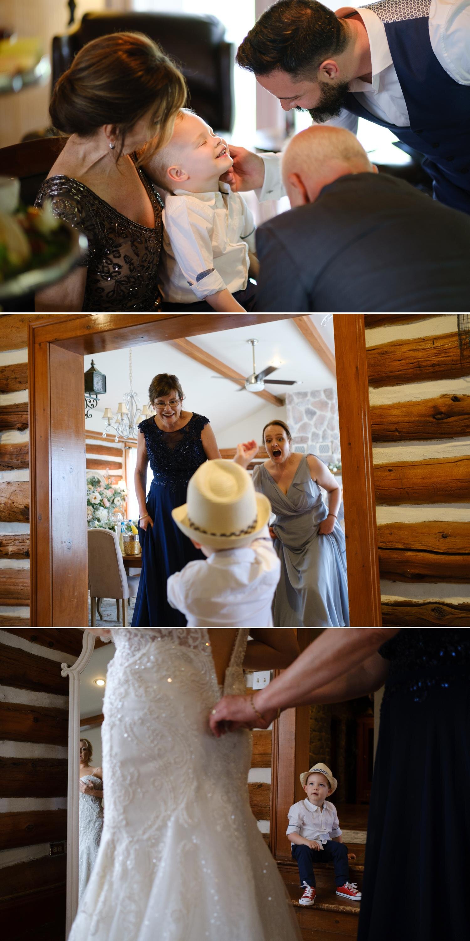 photograph of a bride getting ready for her wedding at stonefields