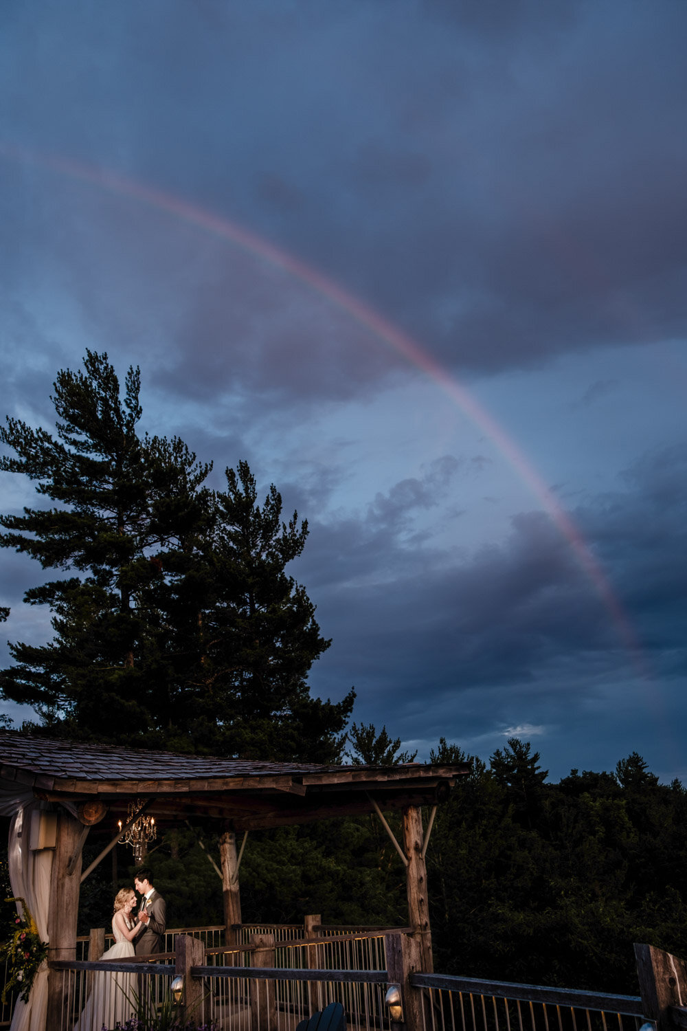 rainbow wedding photograph