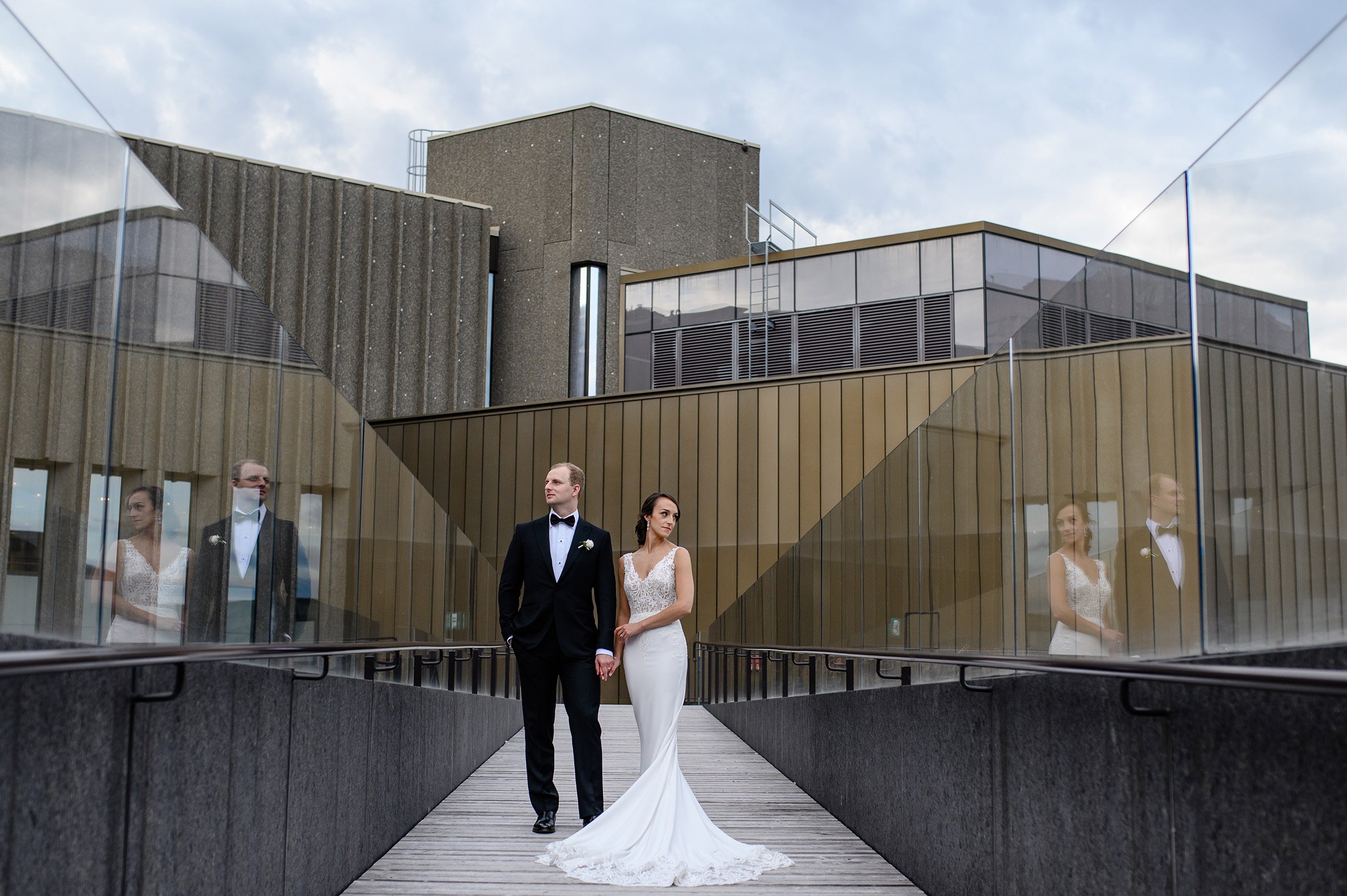 bride and groom portrait at national arts centre in ottawa (Copy)