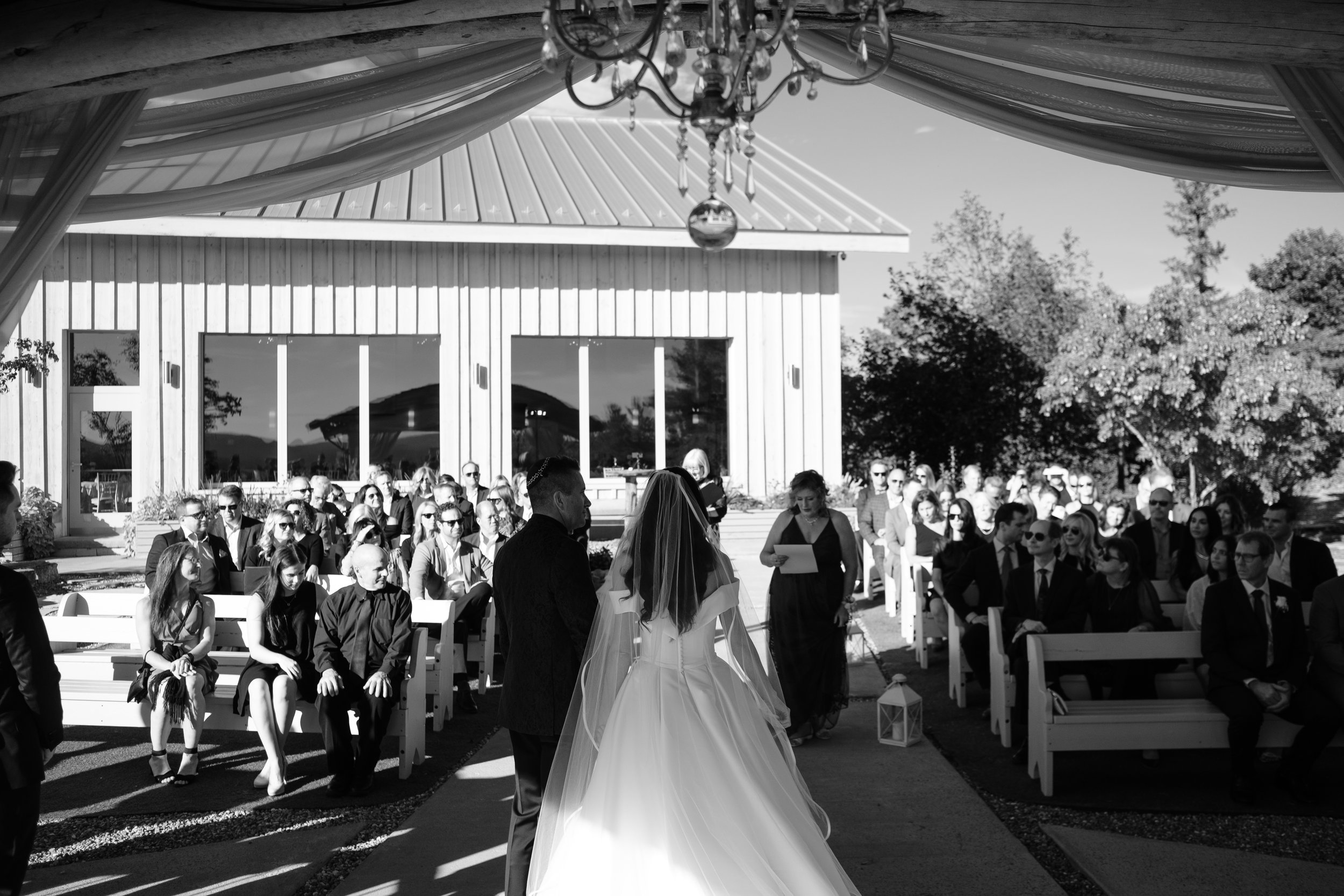 photo from a wedding ceremony at le belvedere