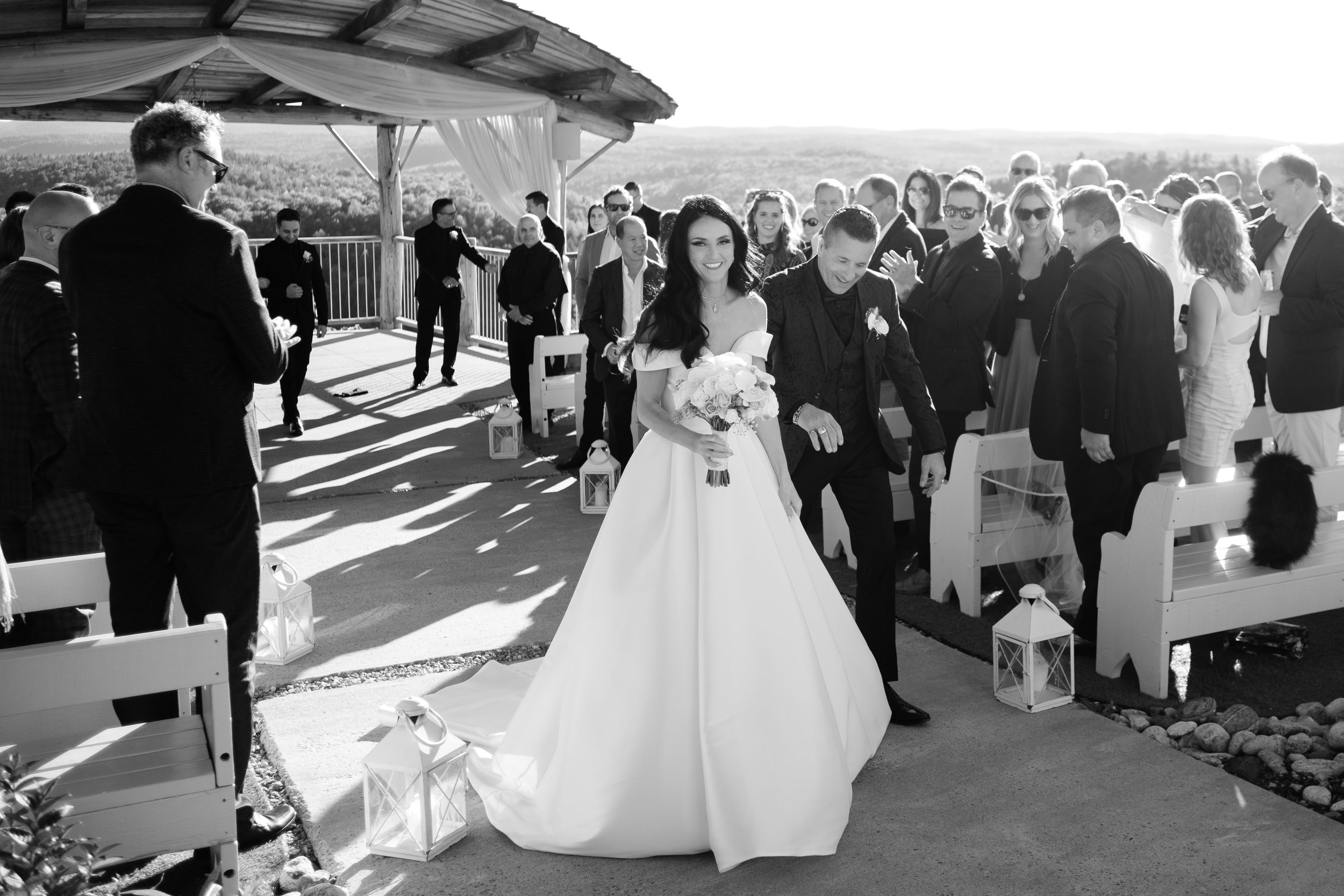 artistic black and white wedding photograph