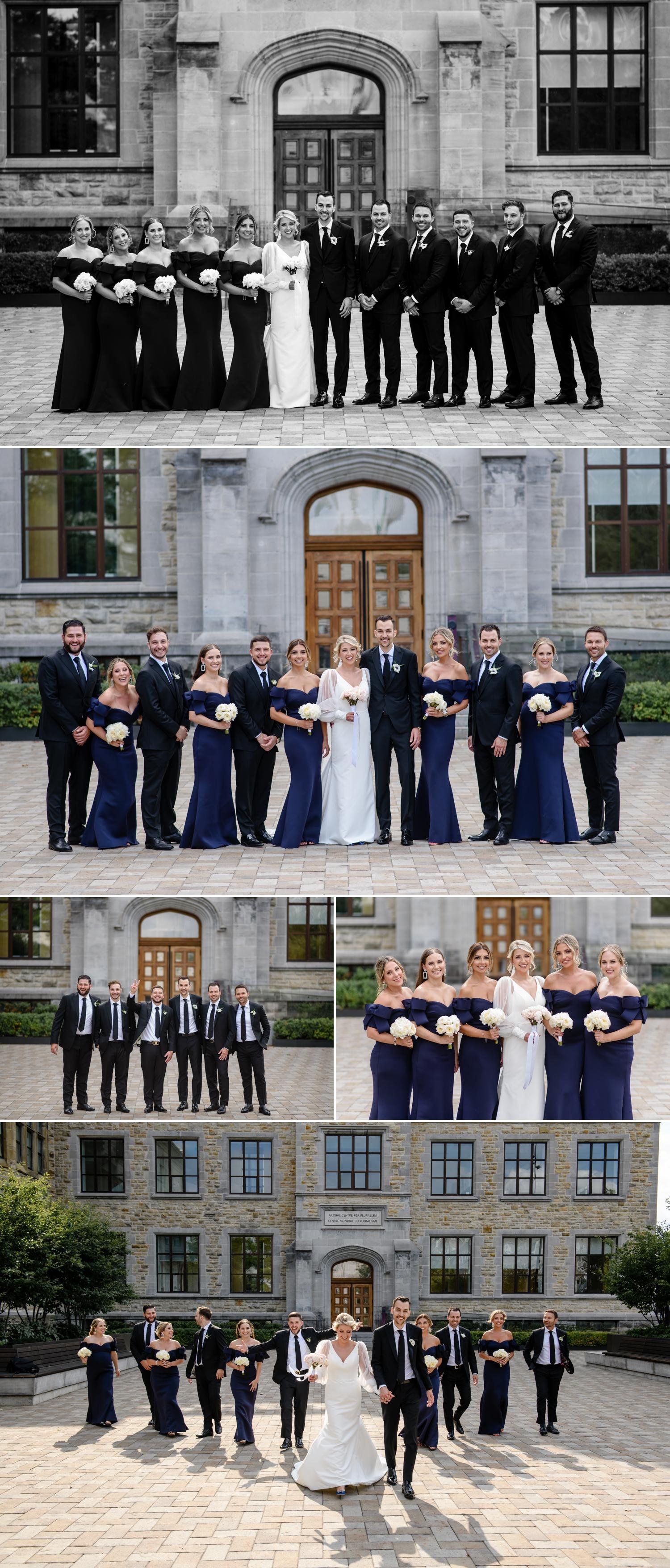 bridal party photos in downtown ottawa