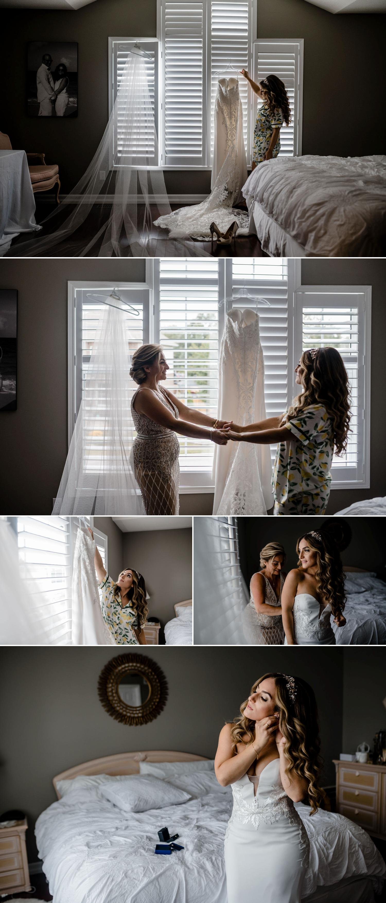 a Lebanese bride getting ready for her wedding day