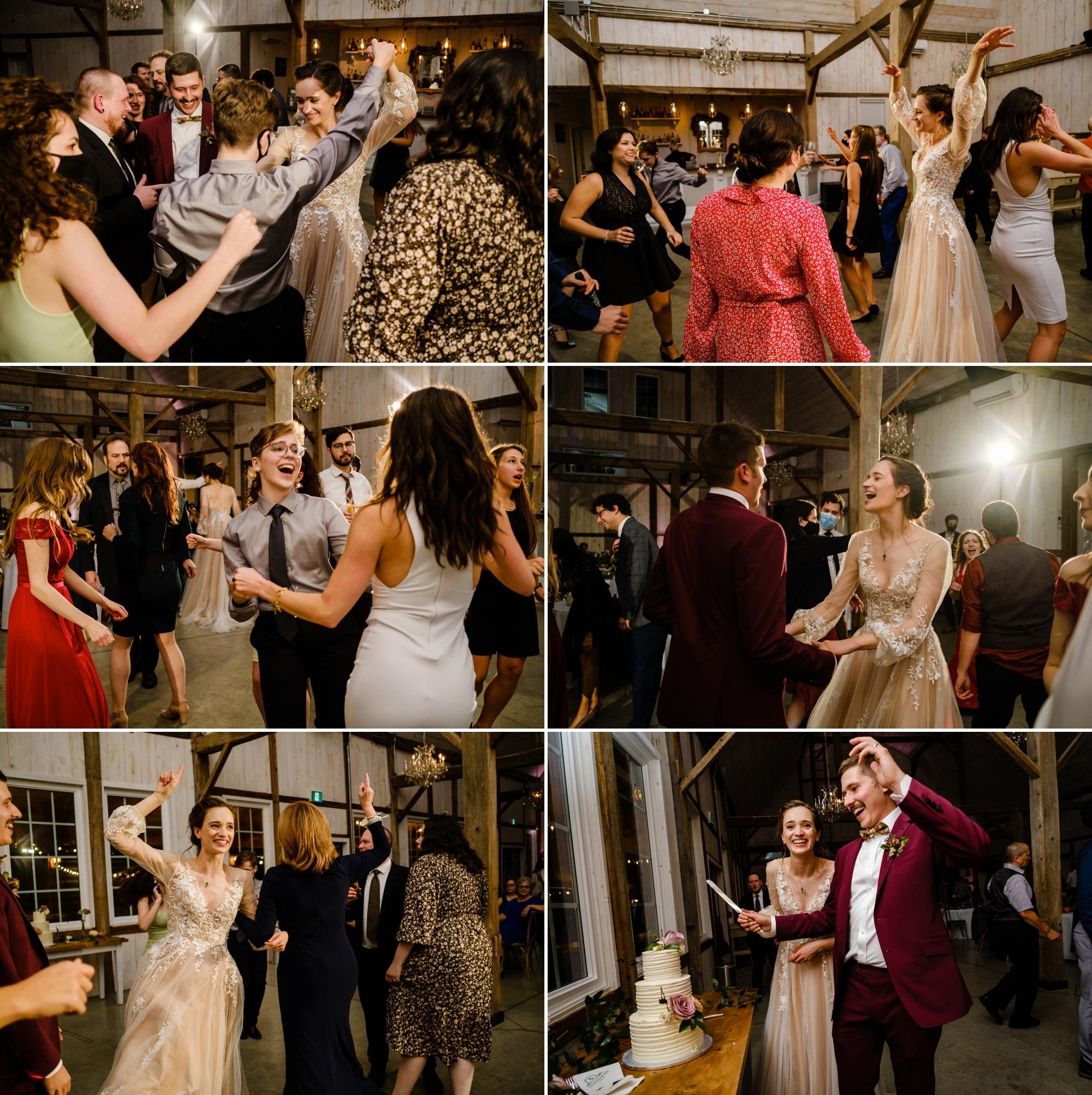 photos from a wedding reception at stonefields estate