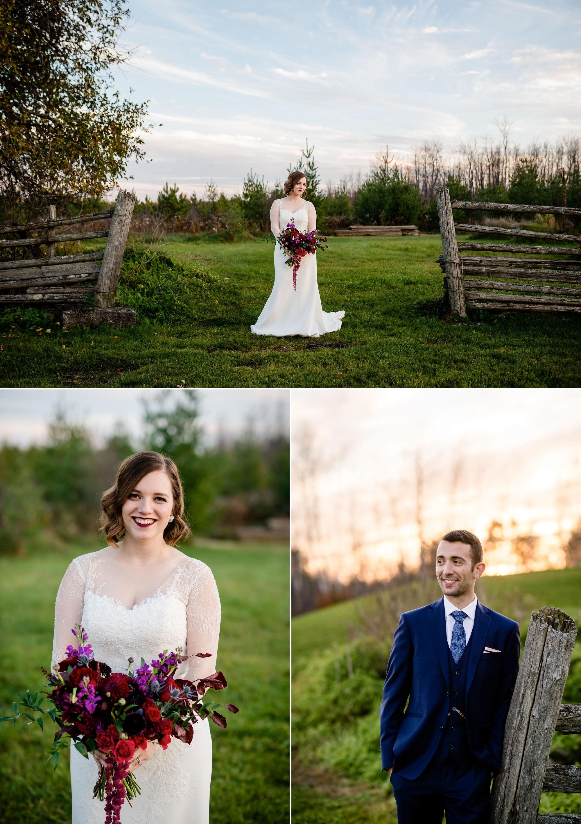 photos of a bride and groom at stonefields