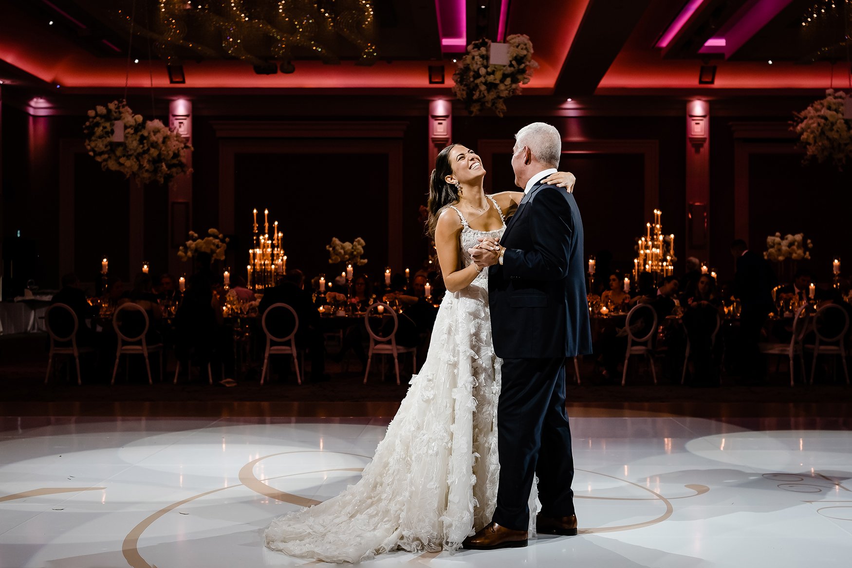 photograph of a bride having her first dance with father at infinity centre in ottawa (Copy)