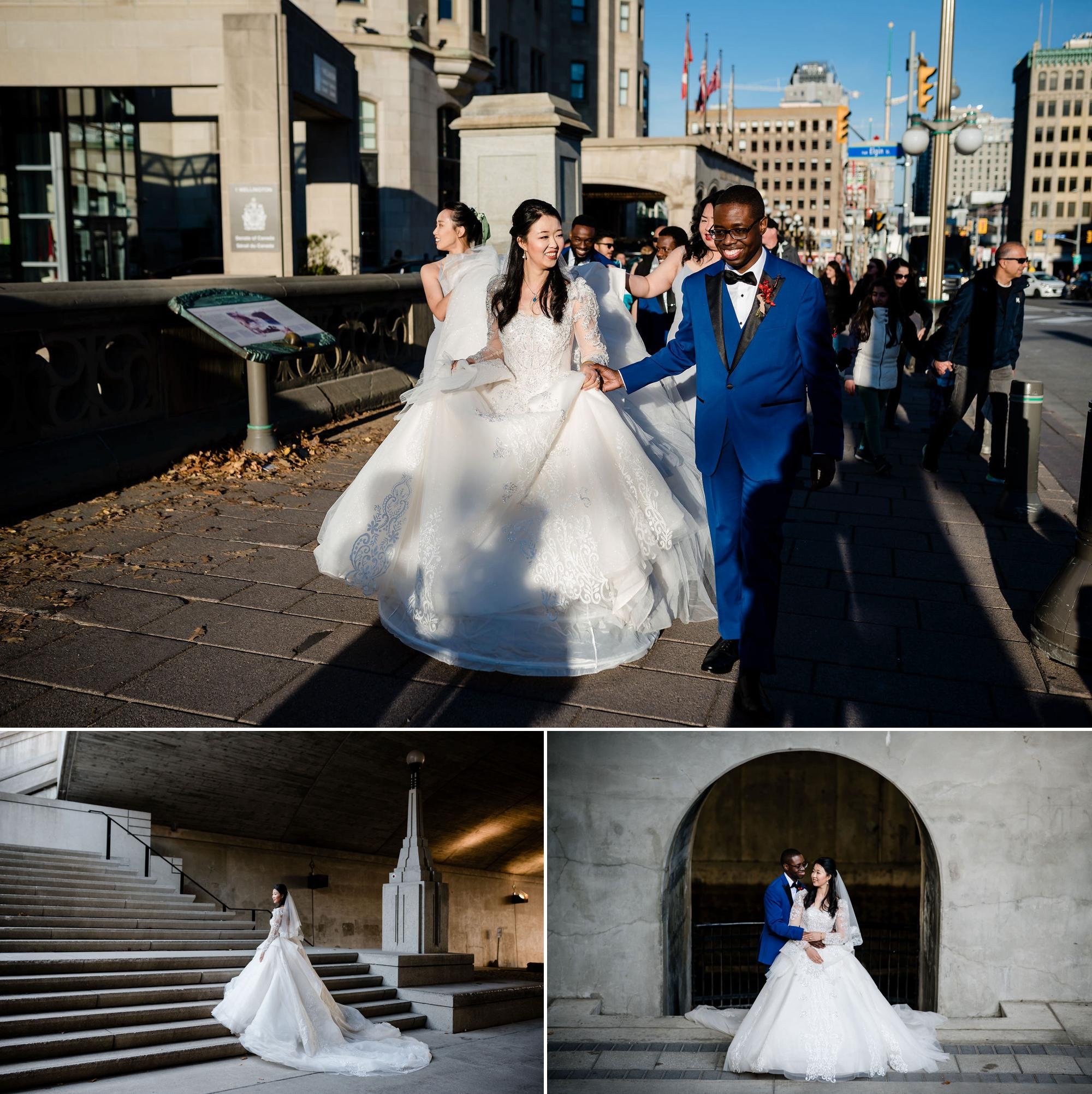 Bridal portraits in downtown ottawa