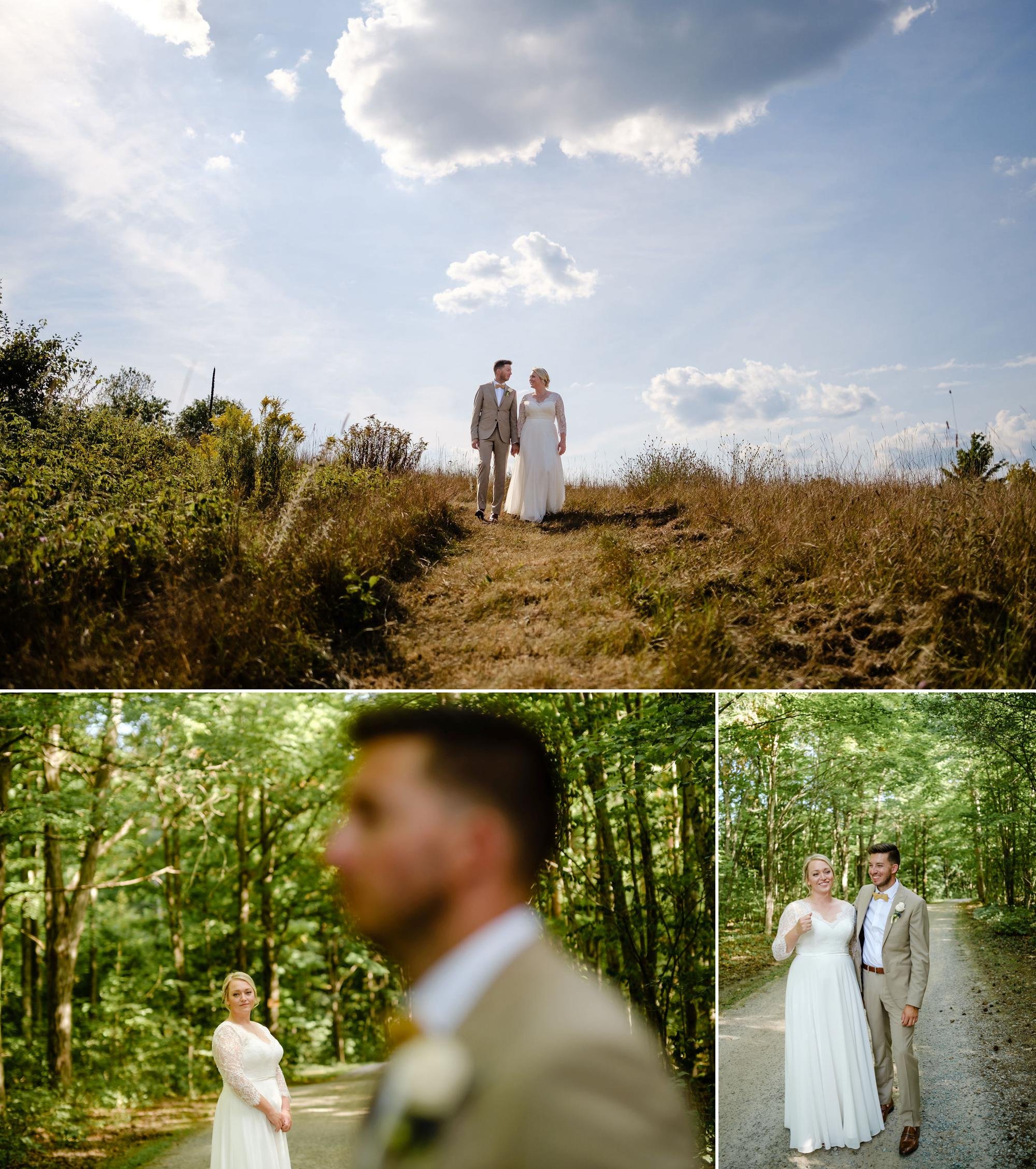 natural light wedding photos of a bride and groom