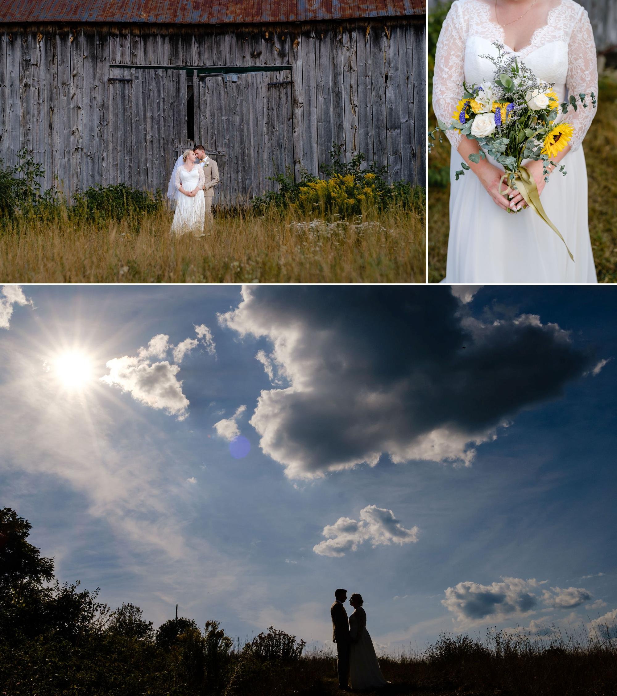 natural light wedding photos of a bride and groom