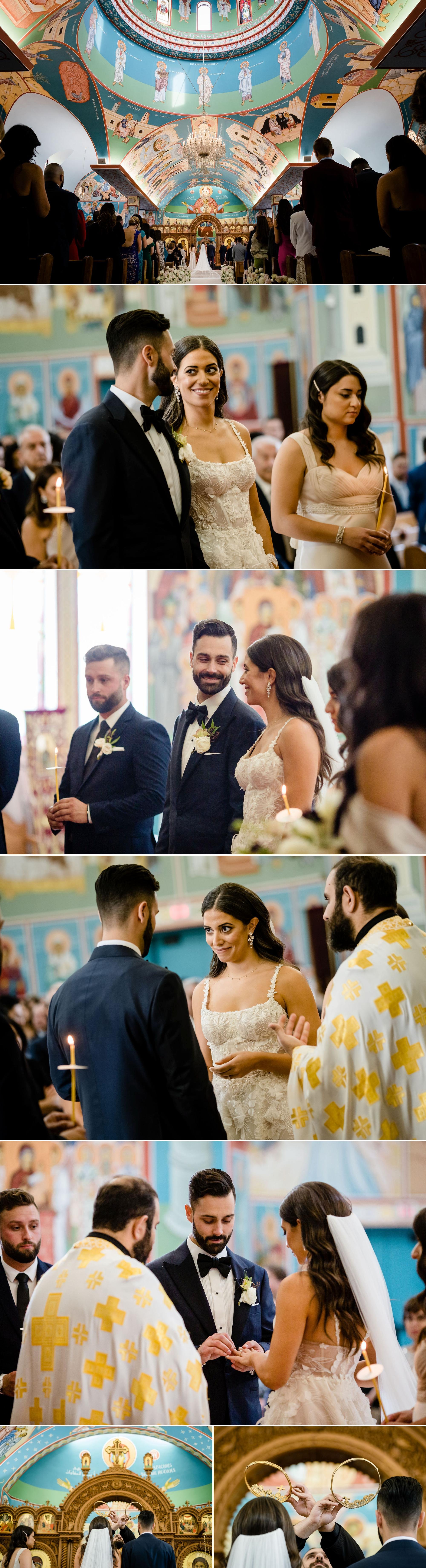 Photographs from a Lebanese wedding ceremony at saint Elias church in ottawa
