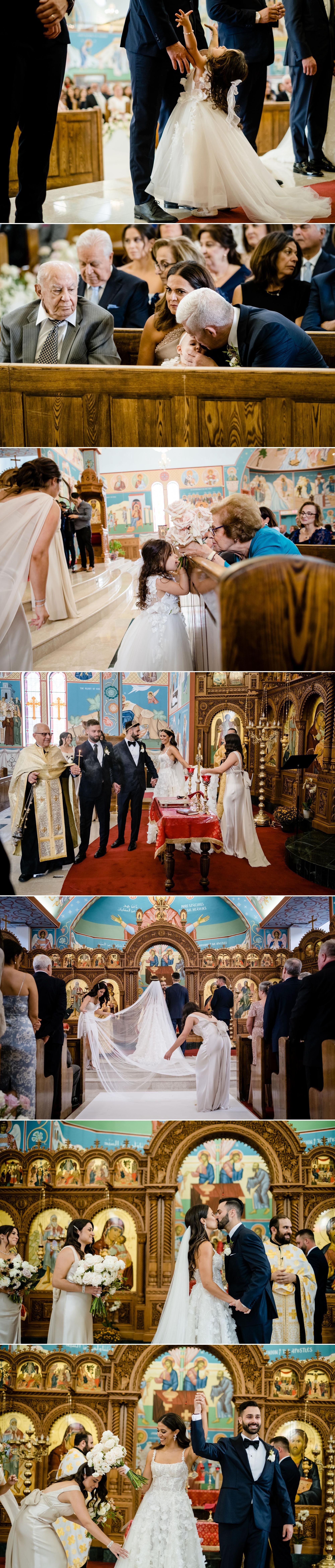 Photographs from a Lebanese wedding ceremony at saint Elias church in ottawa