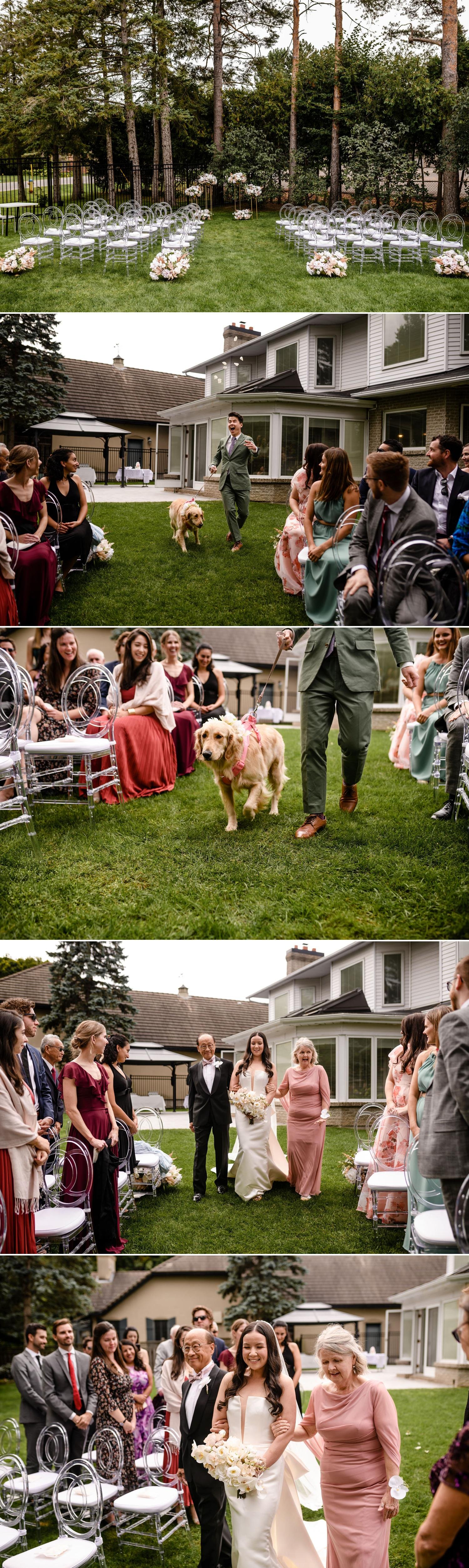 photographs from a backyard wedding ceremony in ottawa