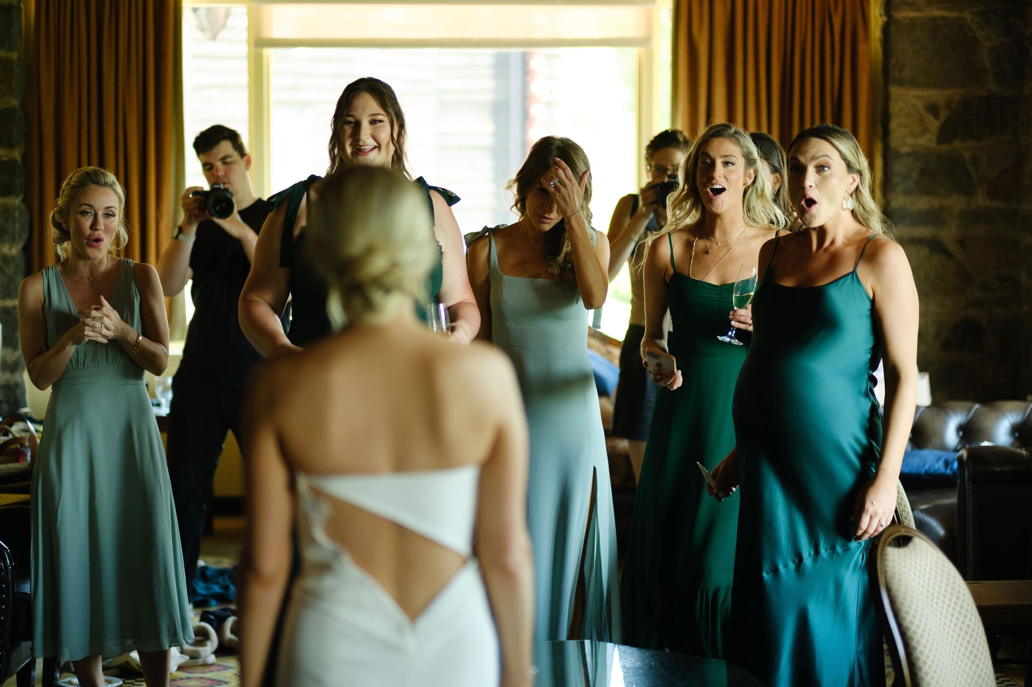 photograph of a bride getting ready for her wedding at montebello