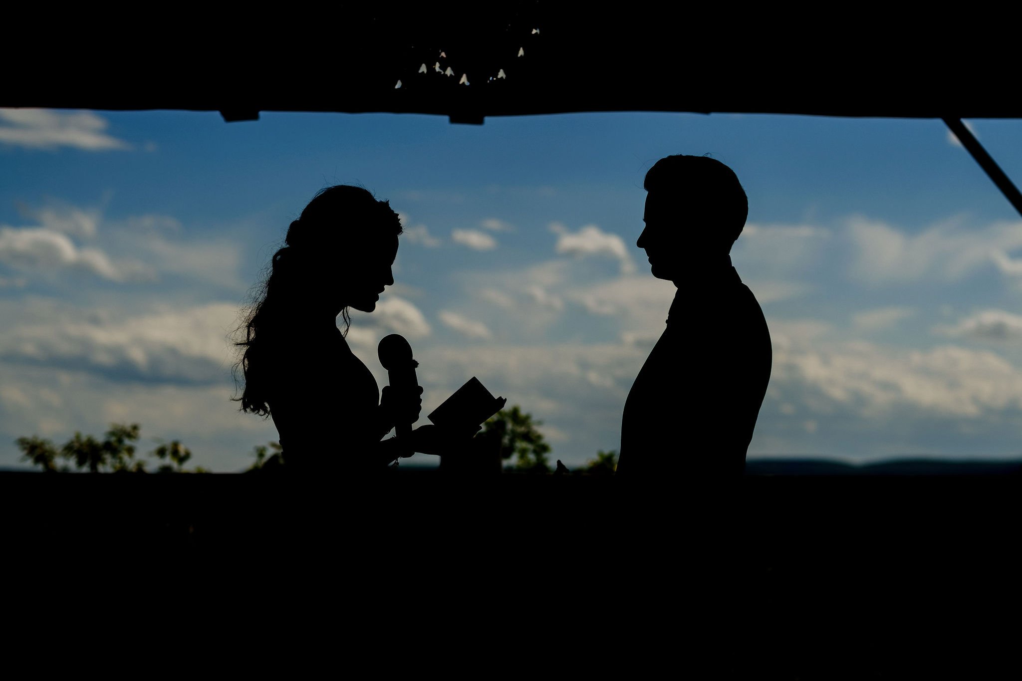  silhouette photo of a le belvedere wedding 