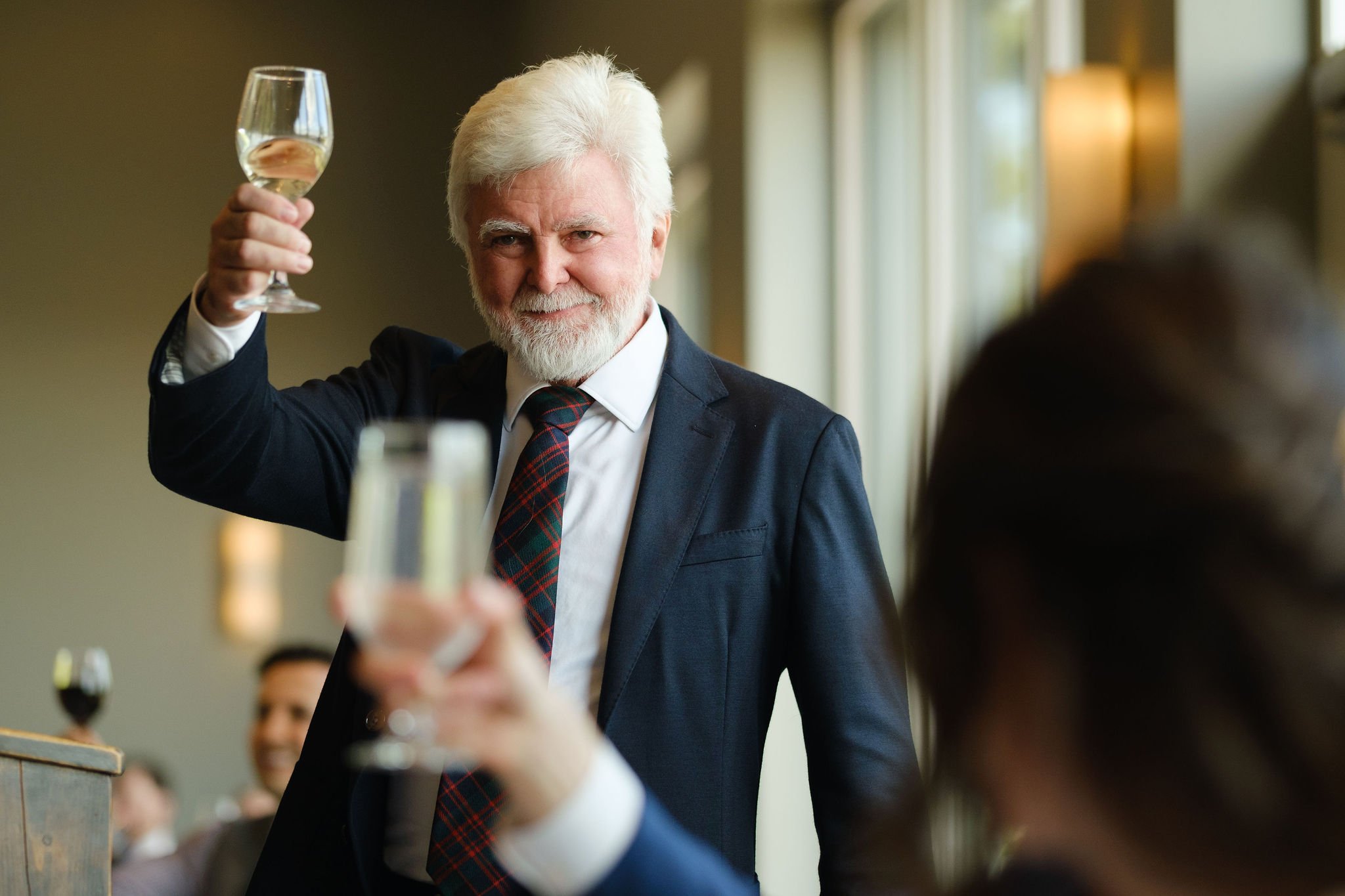  brides father giving a toast 