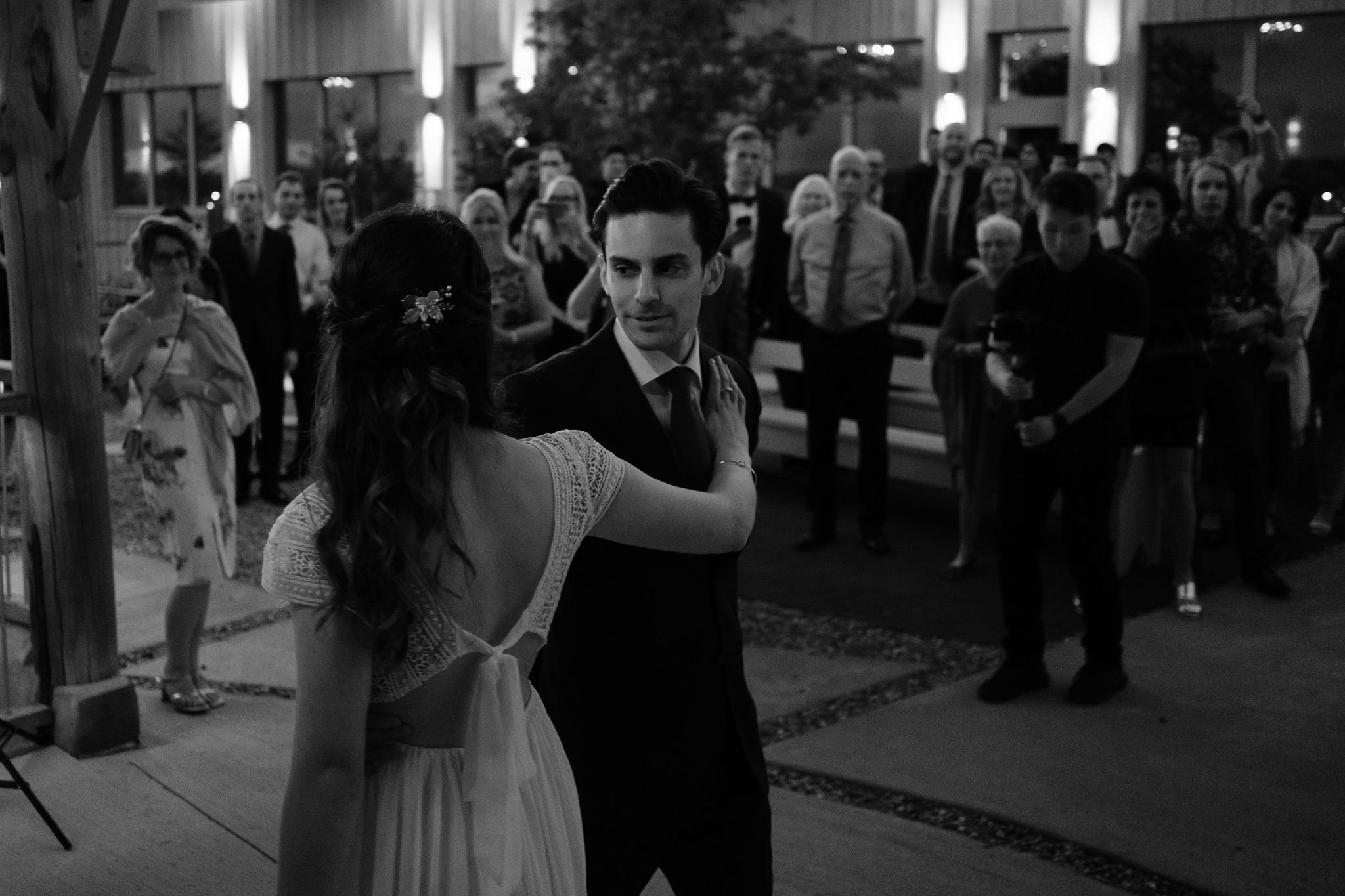  photograph of an outdoor first dance at le belvedere 