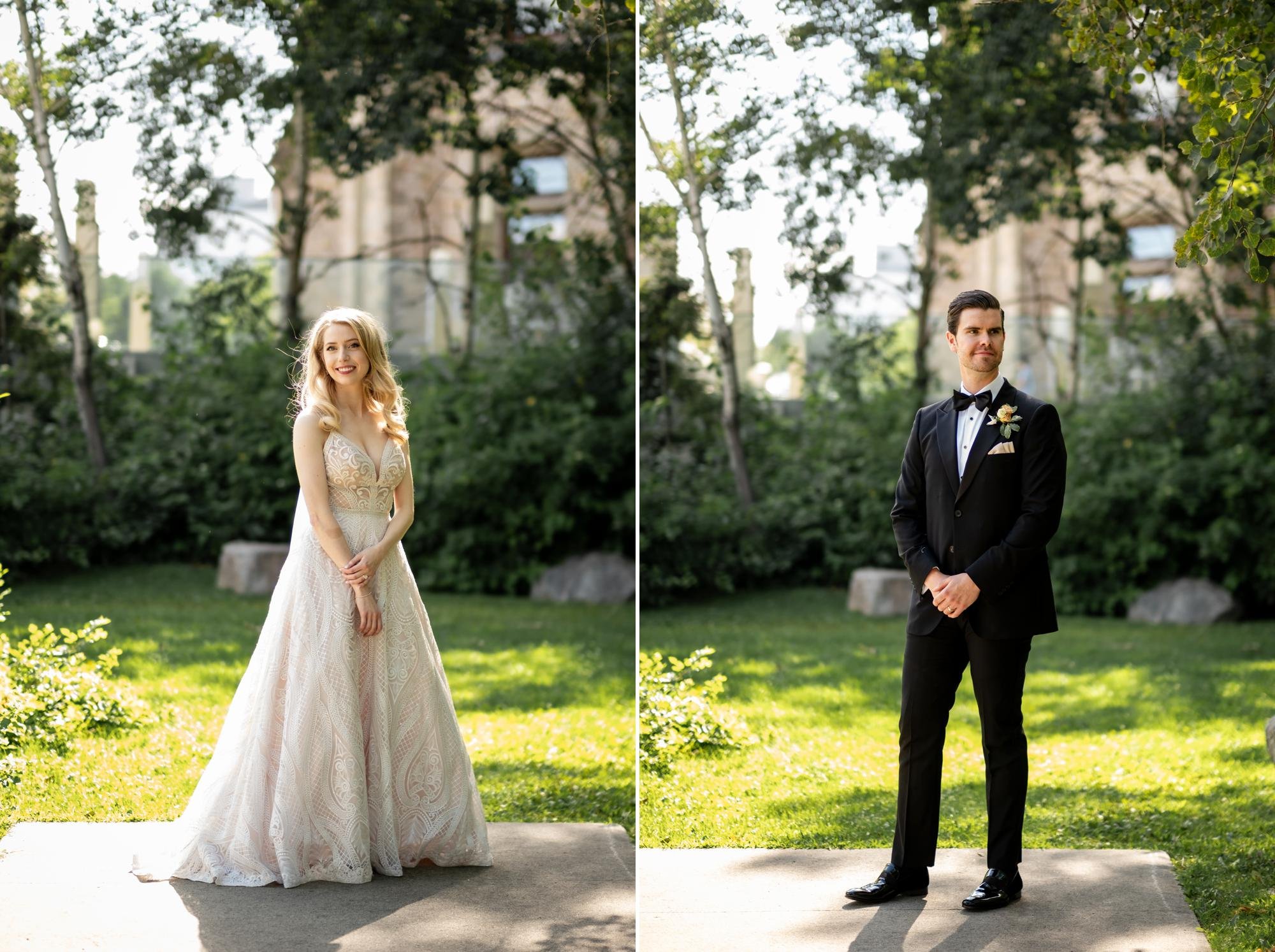 bride and groom at a museum of nature wedding in ottawa
