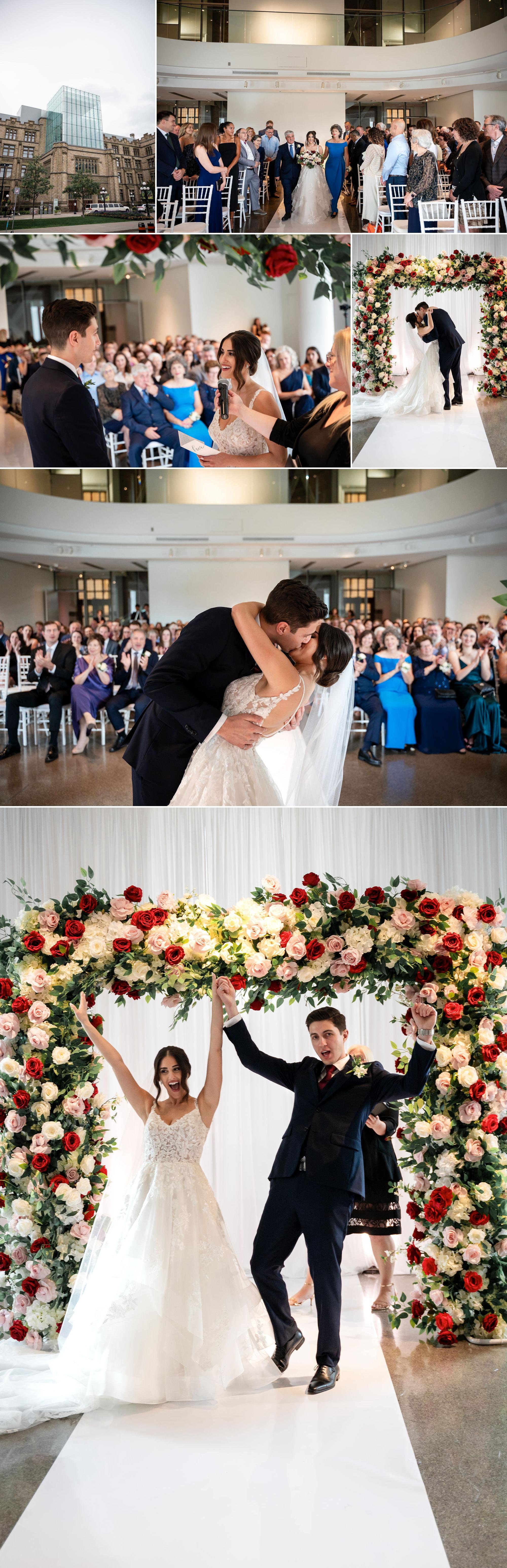 a wedding ceremony at the museum of nature in ottawa